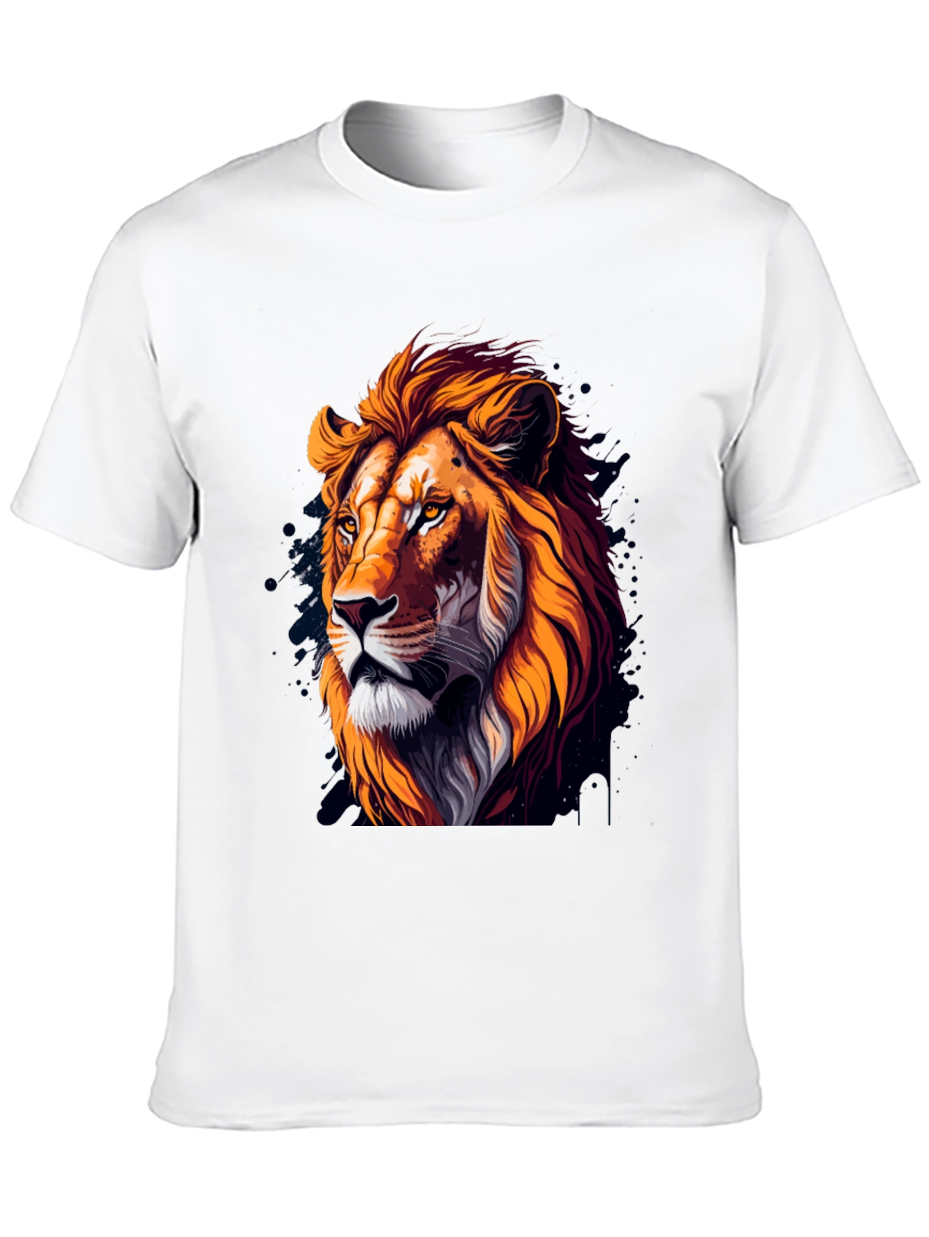 Lion Head Graphic Black T-Shirt