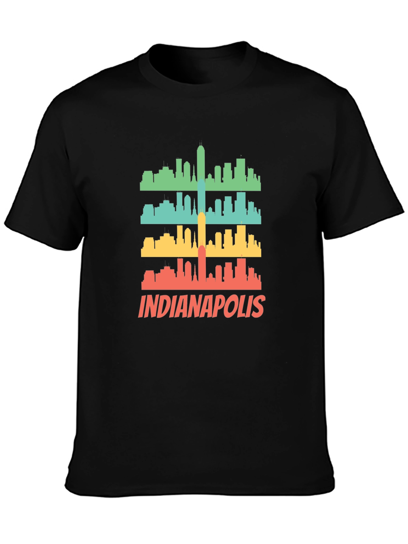 Indianapolis Skyline Retro T-Shirt