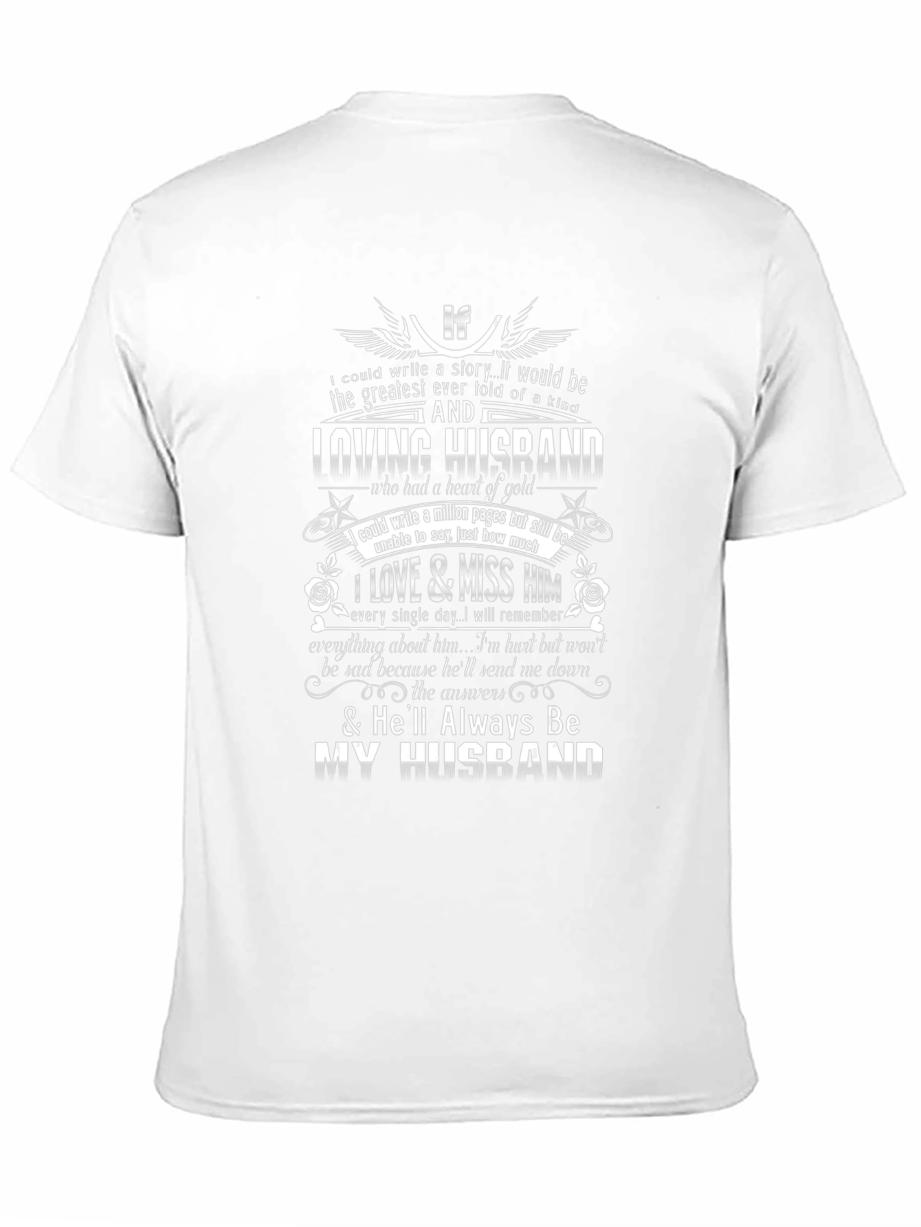 Loving Husband Memorial Black Graphic Tee