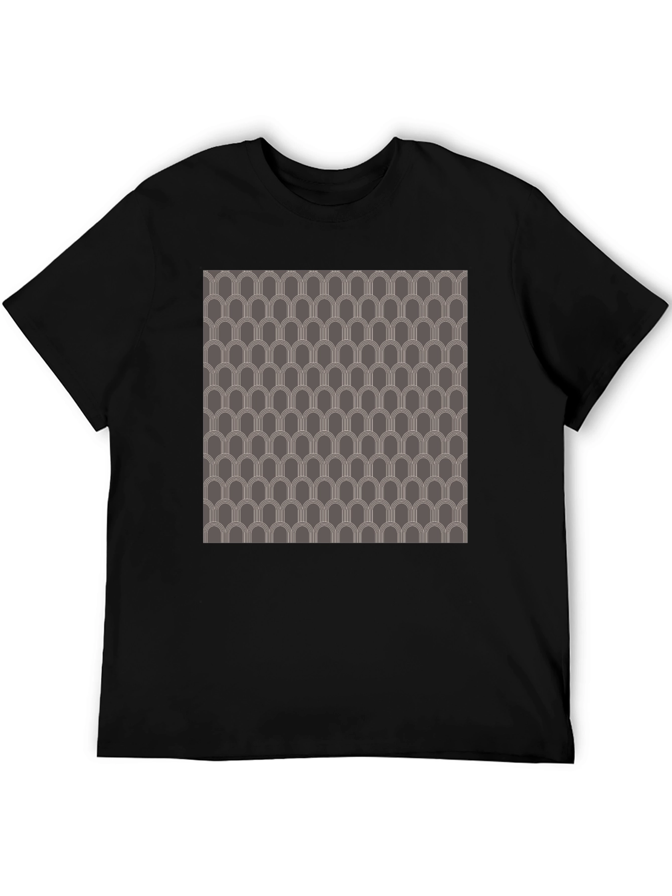 Retro Pattern Black T-Shirt