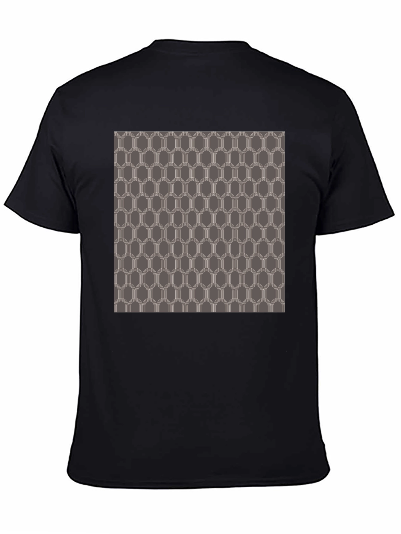 Retro Pattern Black T-Shirt