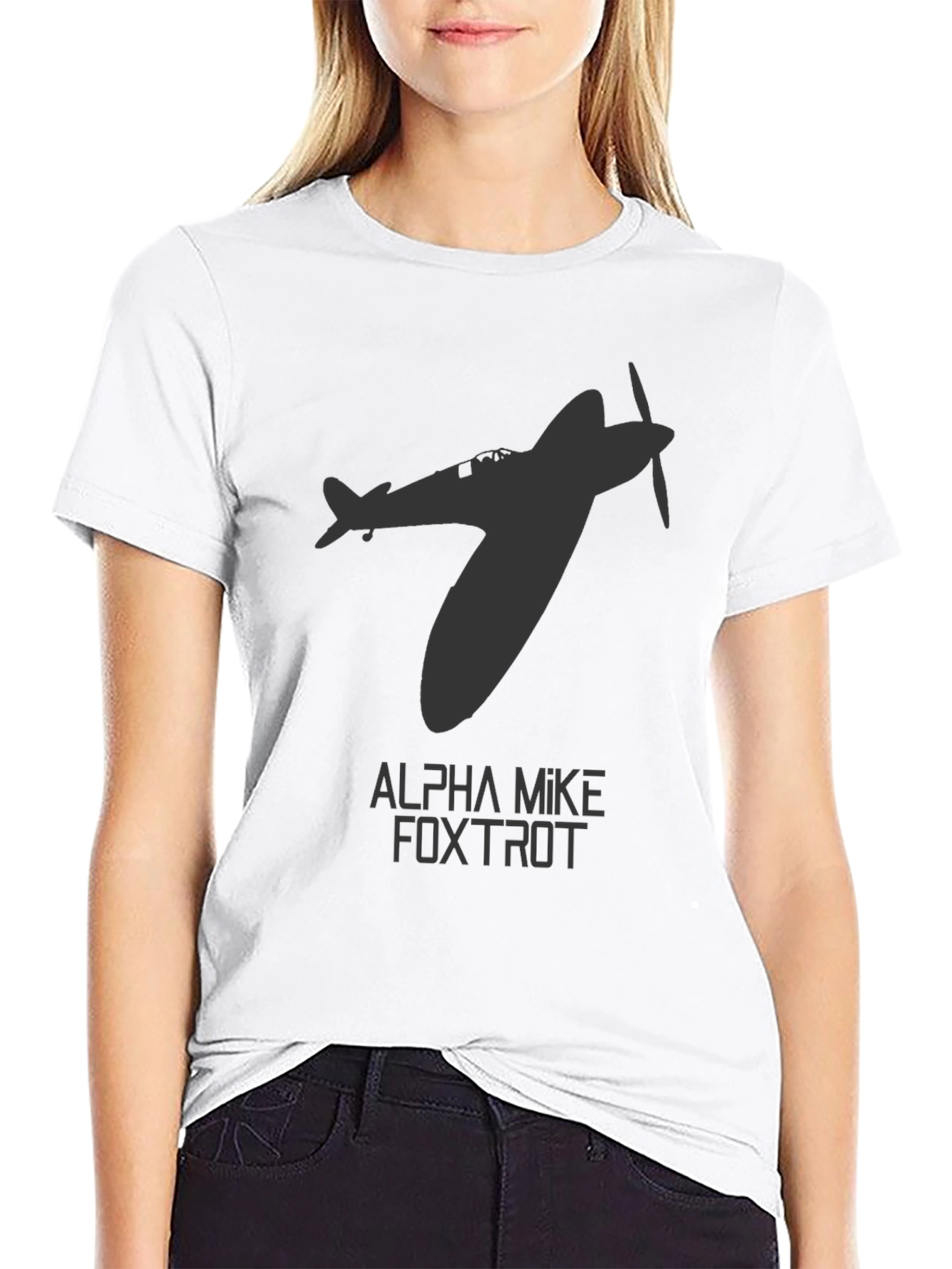 Spitfire Plane Graphic T-Shirt - Aviation Enthusiast Tee
