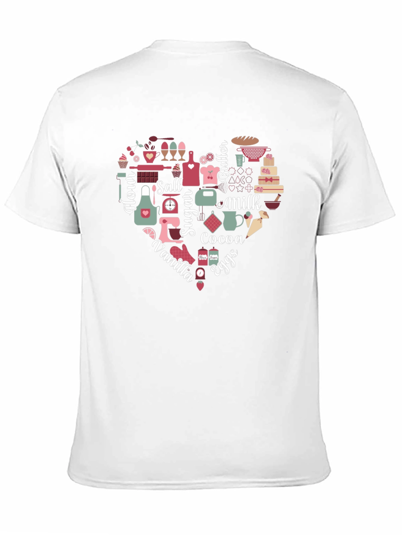 Baking Ingredients Heart Graphic Tee