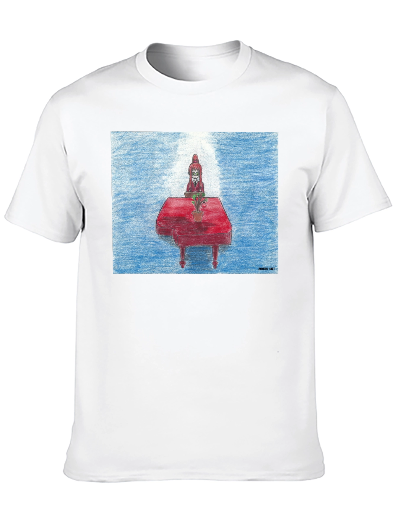 Red Piano T-Shirt - Quirky Music Lover Tee