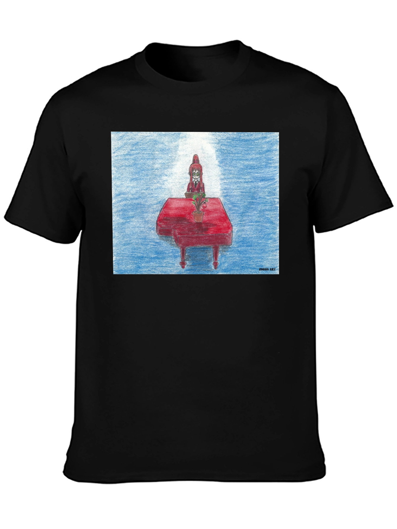Red Piano T-Shirt - Quirky Music Lover Tee