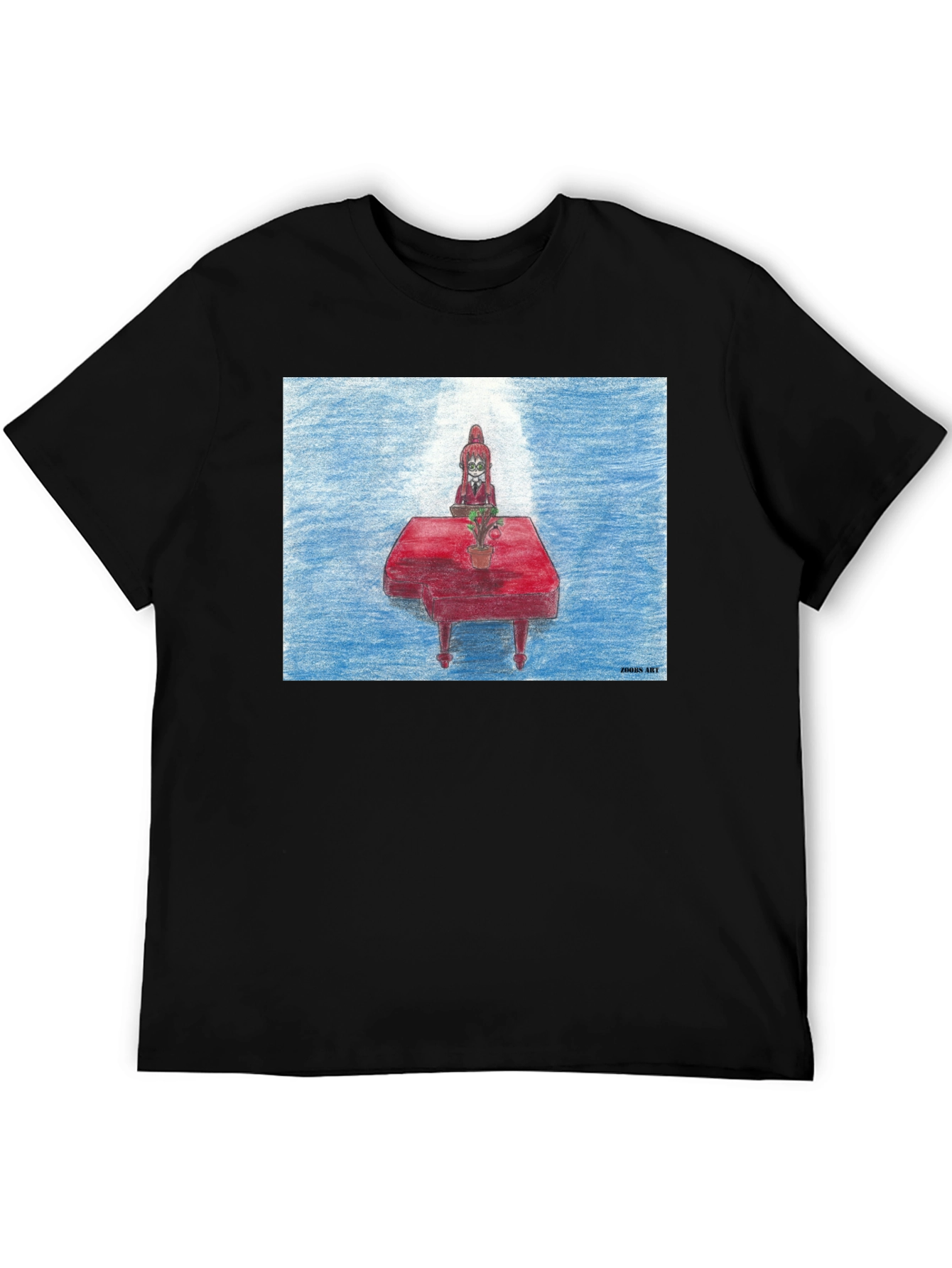 Red Piano T-Shirt - Quirky Music Lover Tee
