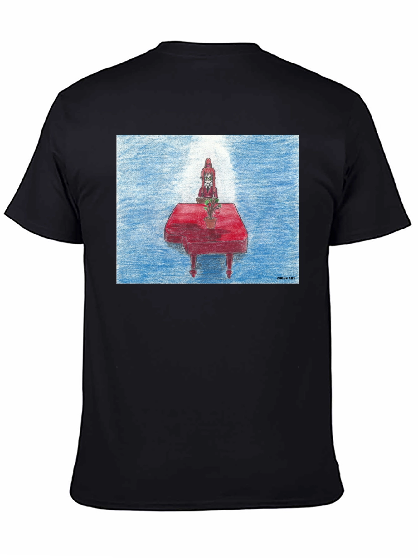 Red Piano T-Shirt - Quirky Music Lover Tee