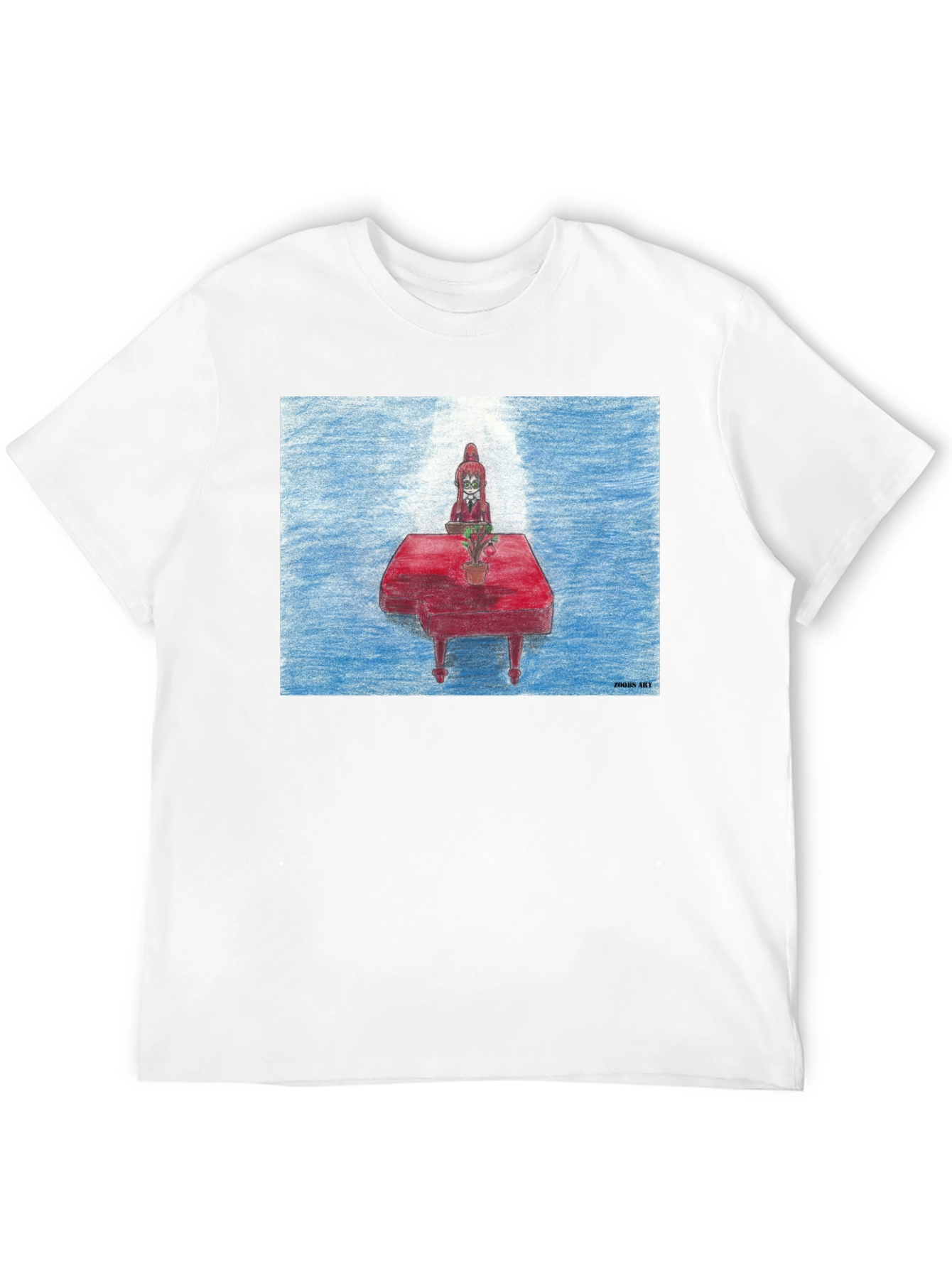 Red Piano T-Shirt - Quirky Music Lover Tee