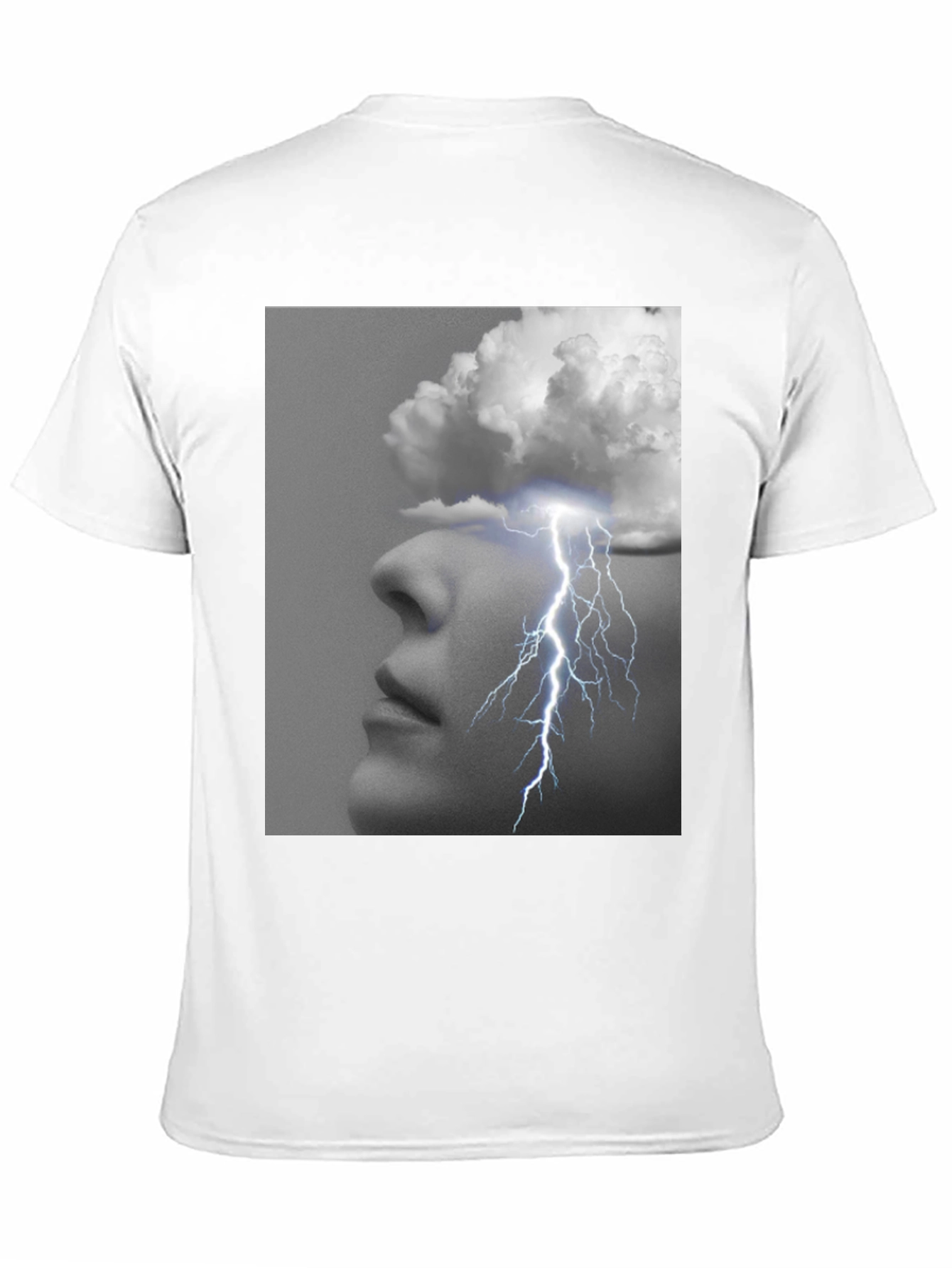 Thought Storm Graphic Tee - Black Cotton T-Shirt