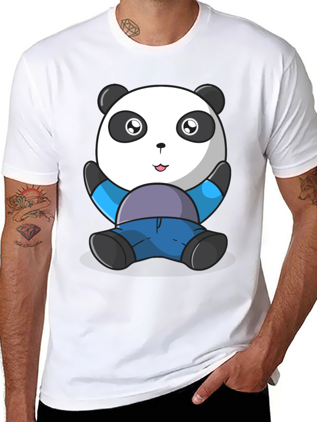 Cute Panda Bear Graphic T-Shirt