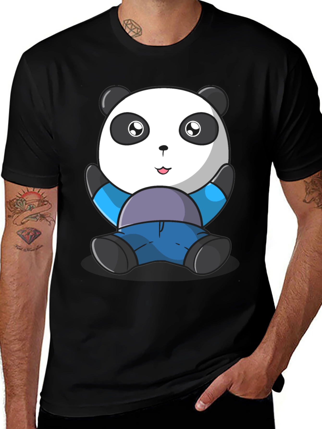 Cute Panda Bear Graphic T-Shirt