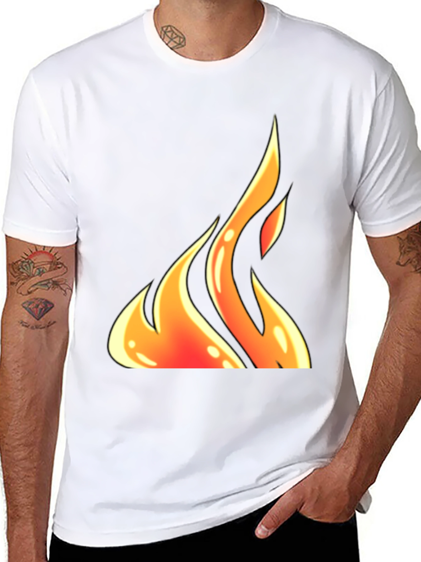 Fiery Flame Graphic T-Shirt - Bold Statement Tee