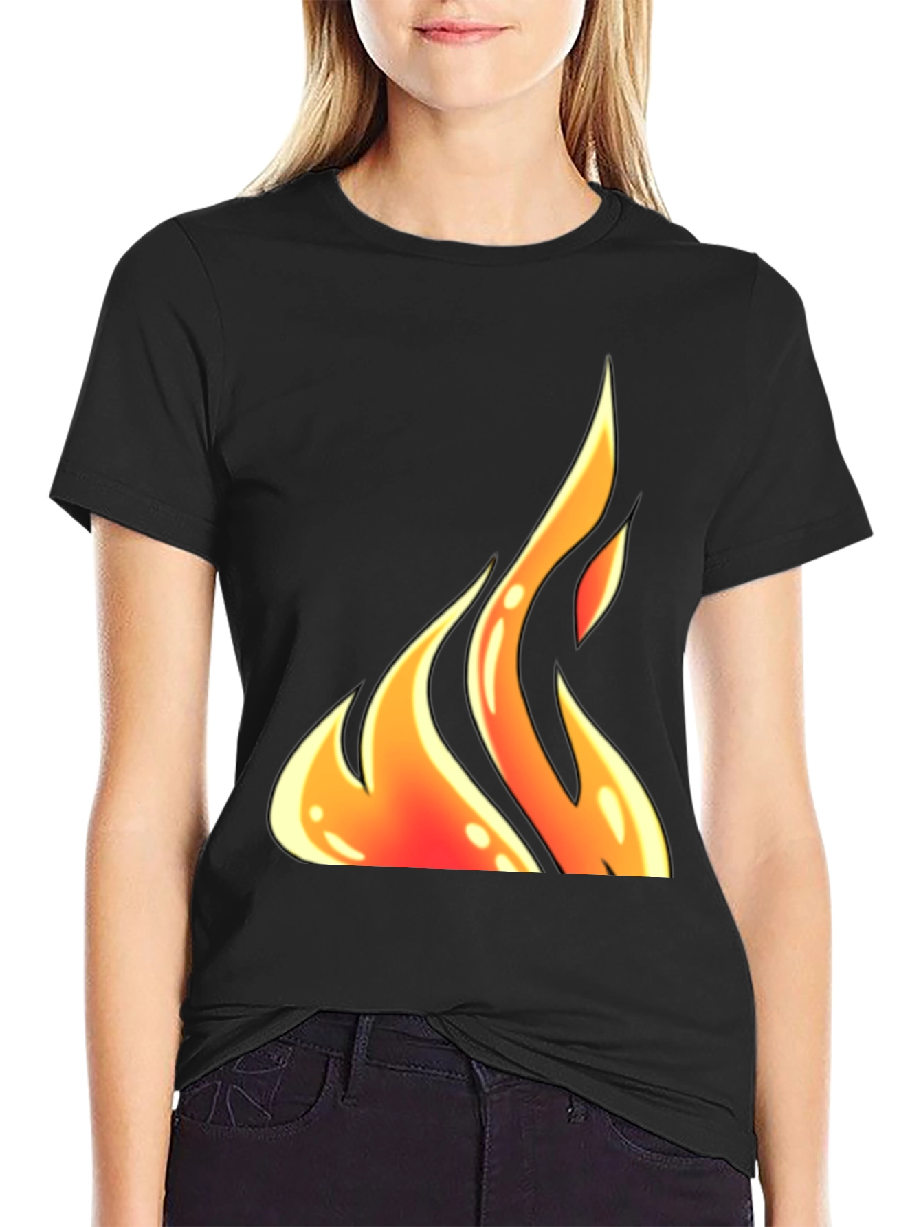 Fiery Flame Graphic T-Shirt - Bold Statement Tee