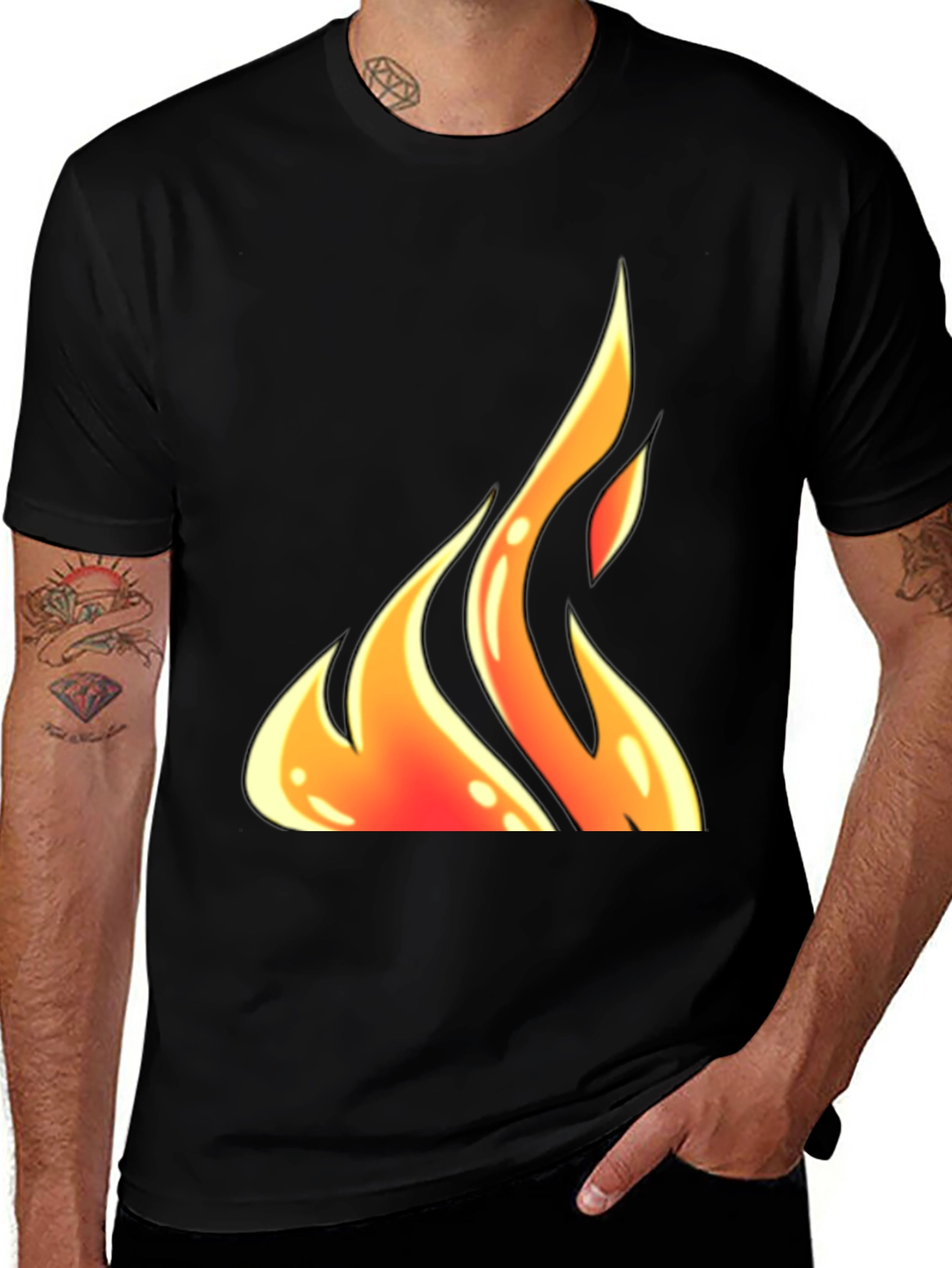 Fiery Flame Graphic T-Shirt - Bold Statement Tee