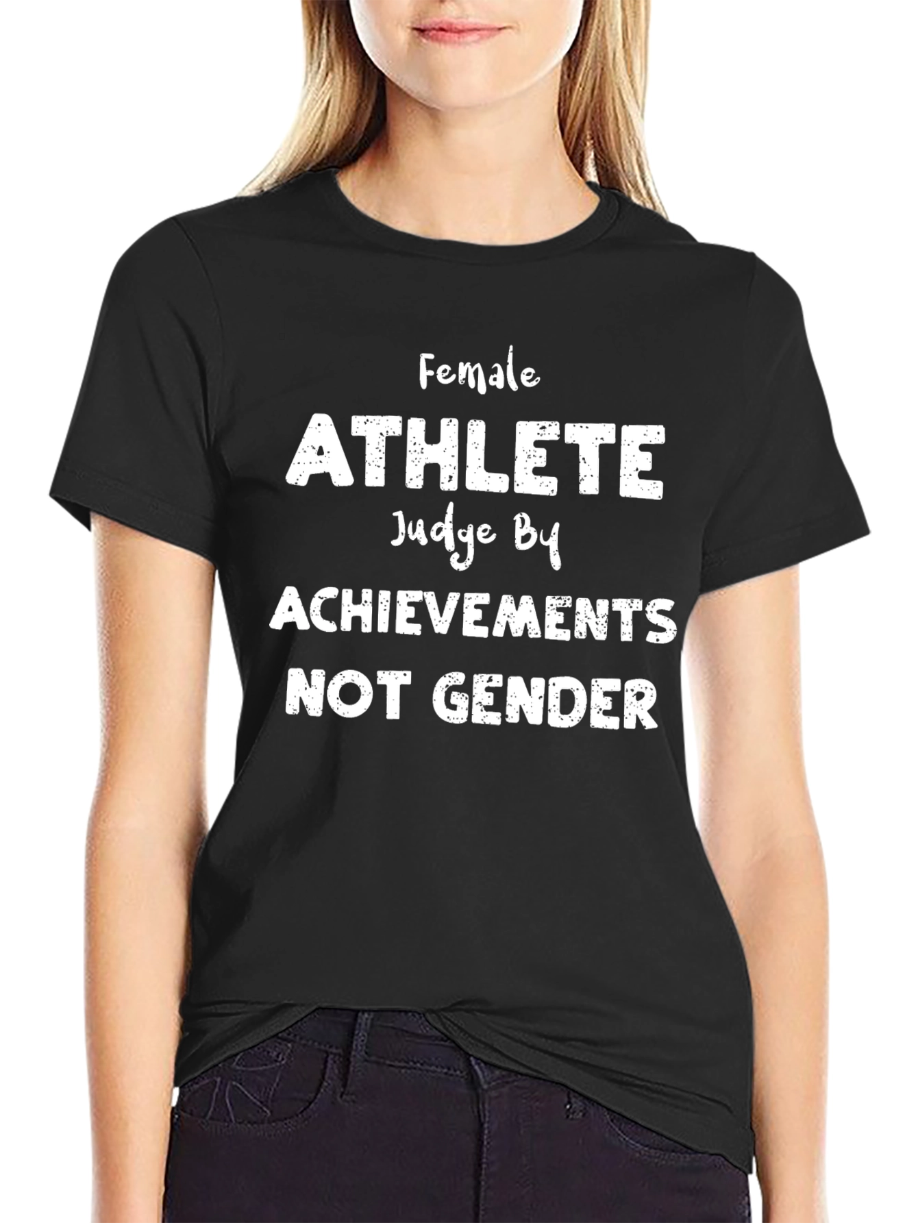 Female Athlete Achievements T-Shirt - Judge by Talent