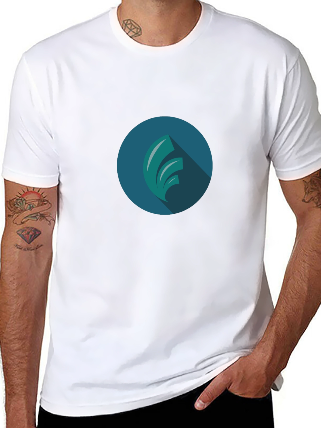 Modern Graphic Tee - Black T-Shirt with Abstract Design