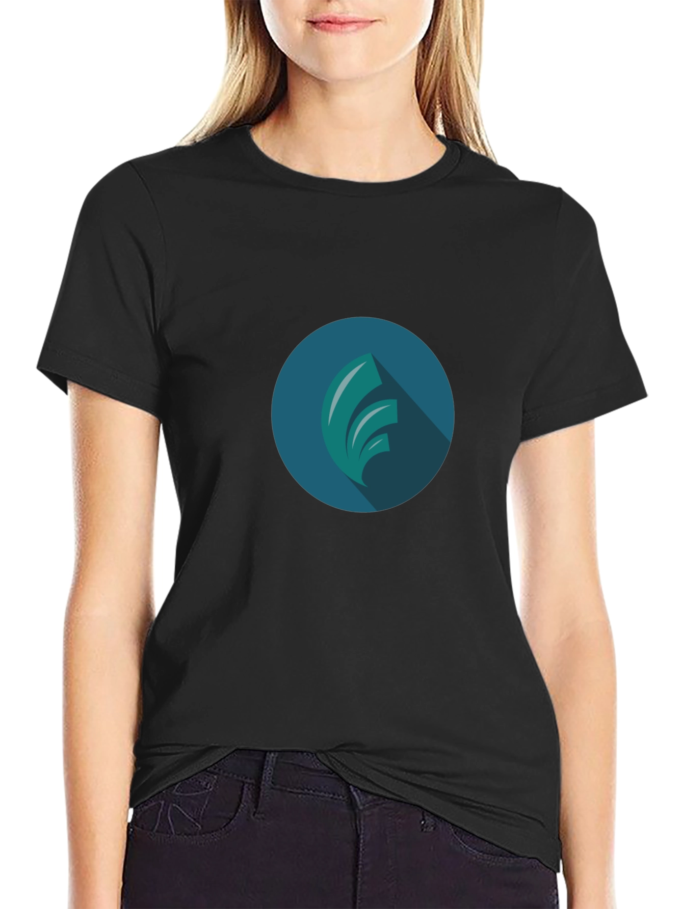 Modern Graphic Tee - Black T-Shirt with Abstract Design