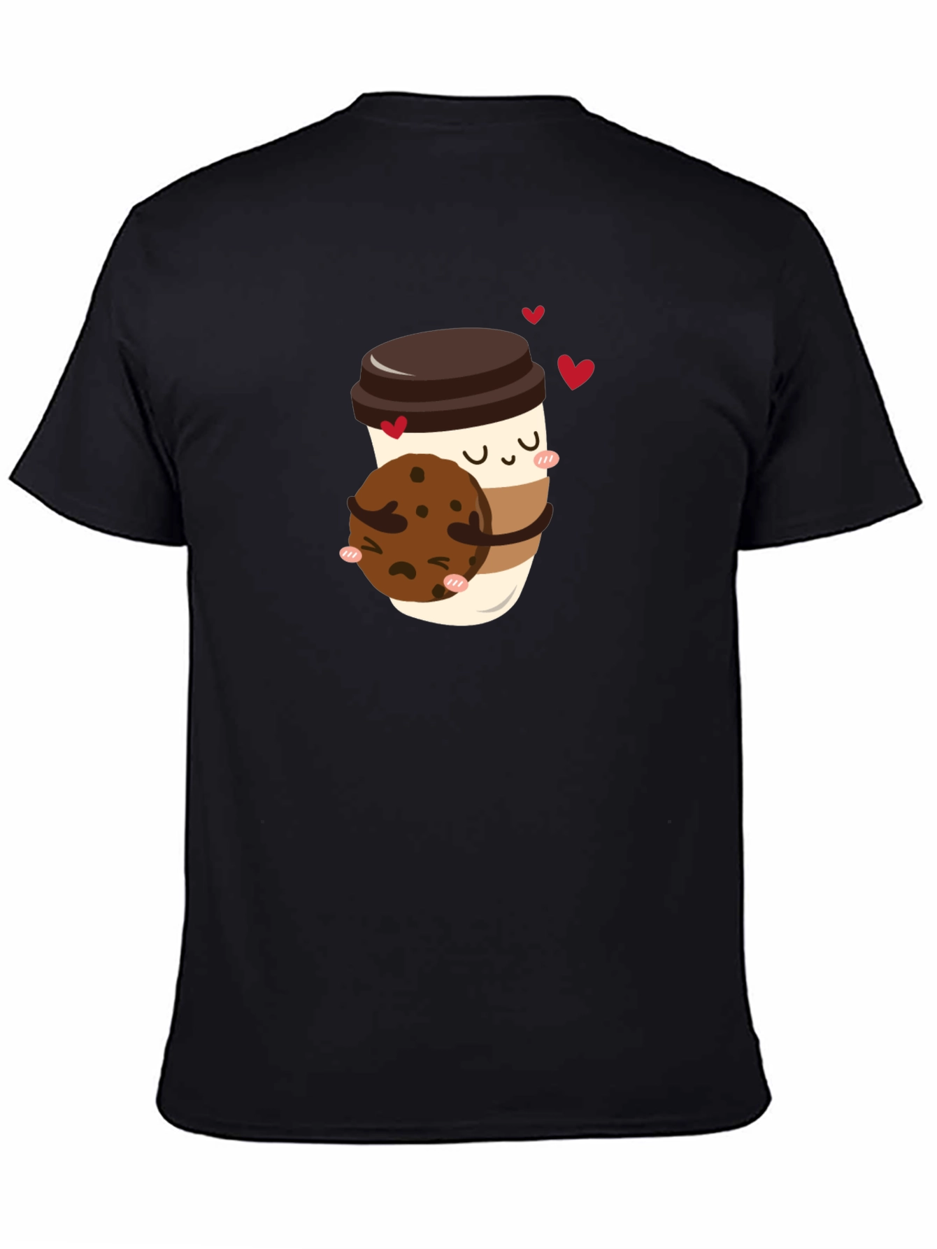 Coffee & Cookie Graphic T-Shirt - Black