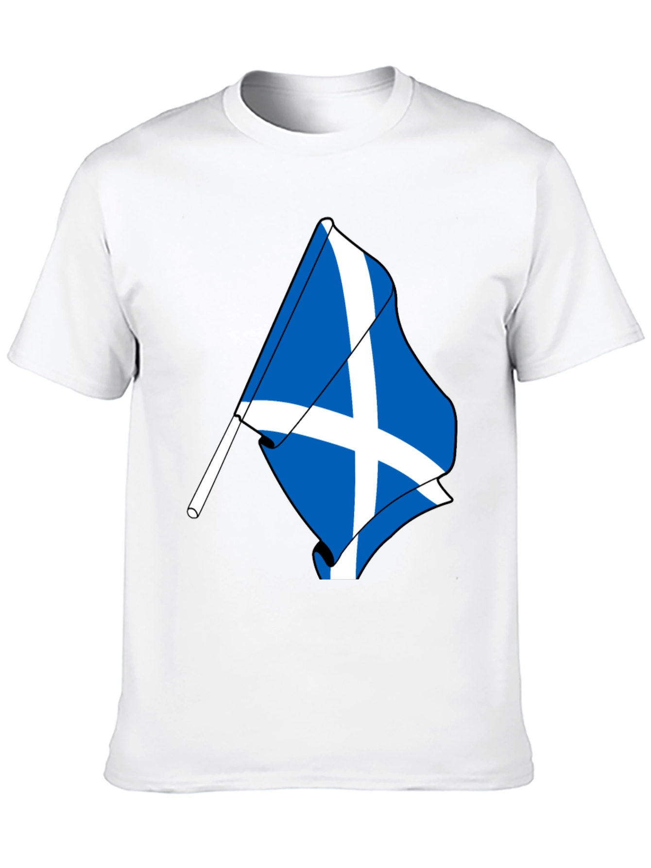 Scotland Flag Graphic Tee - Black Cotton Blend