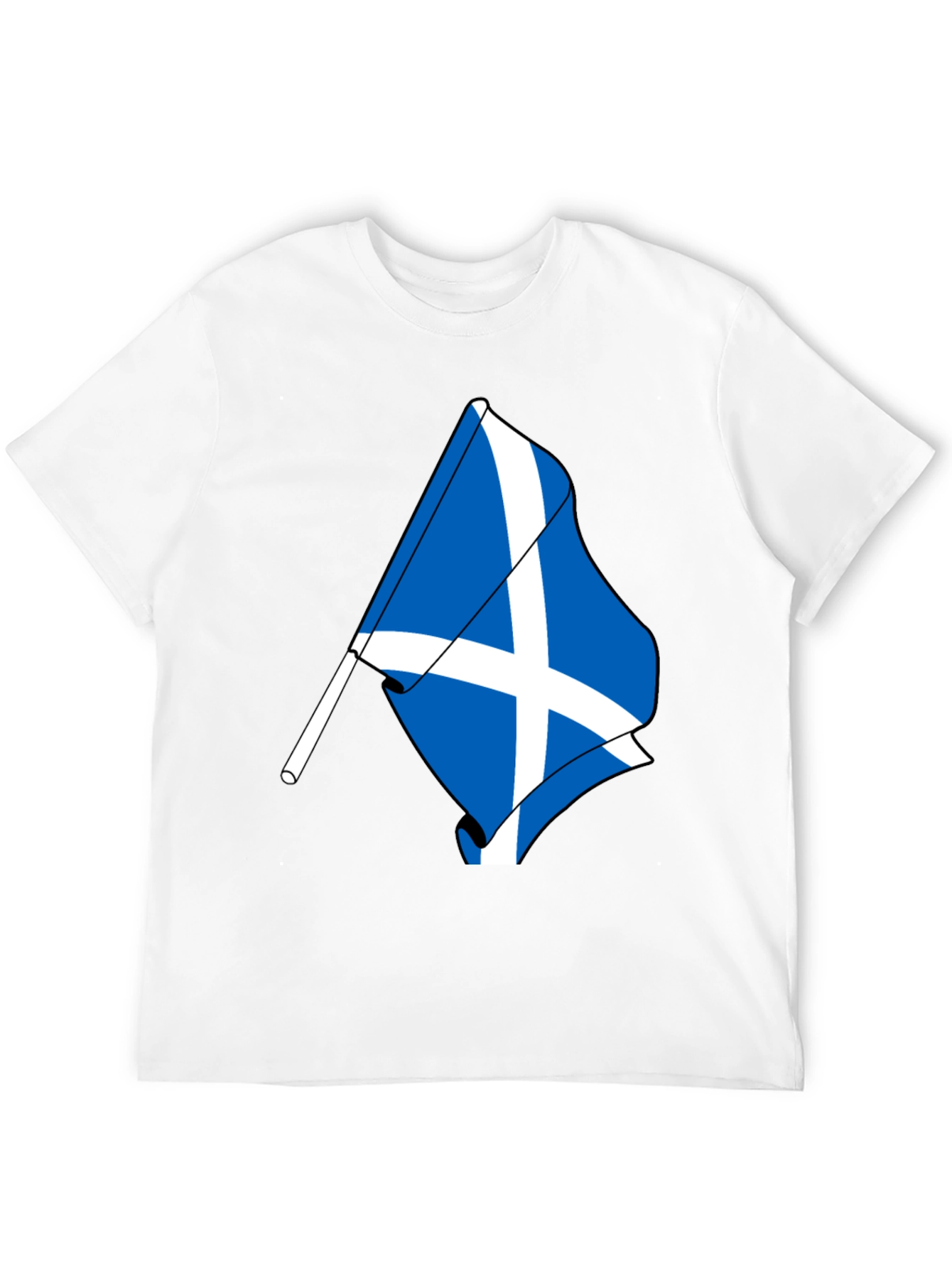 Scotland Flag Graphic Tee - Black Cotton Blend