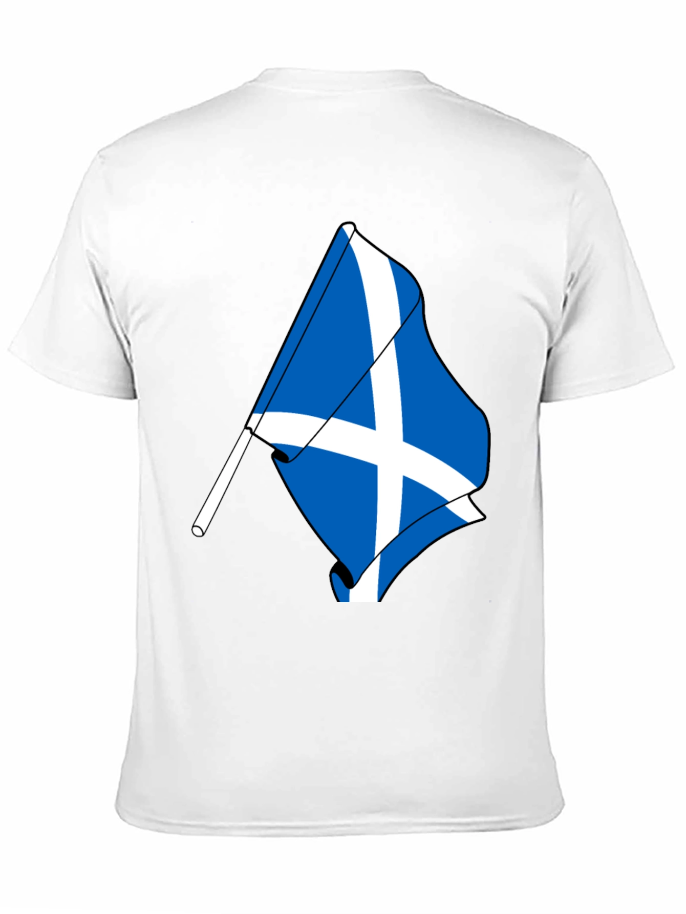 Scotland Flag Graphic Tee - Black Cotton Blend