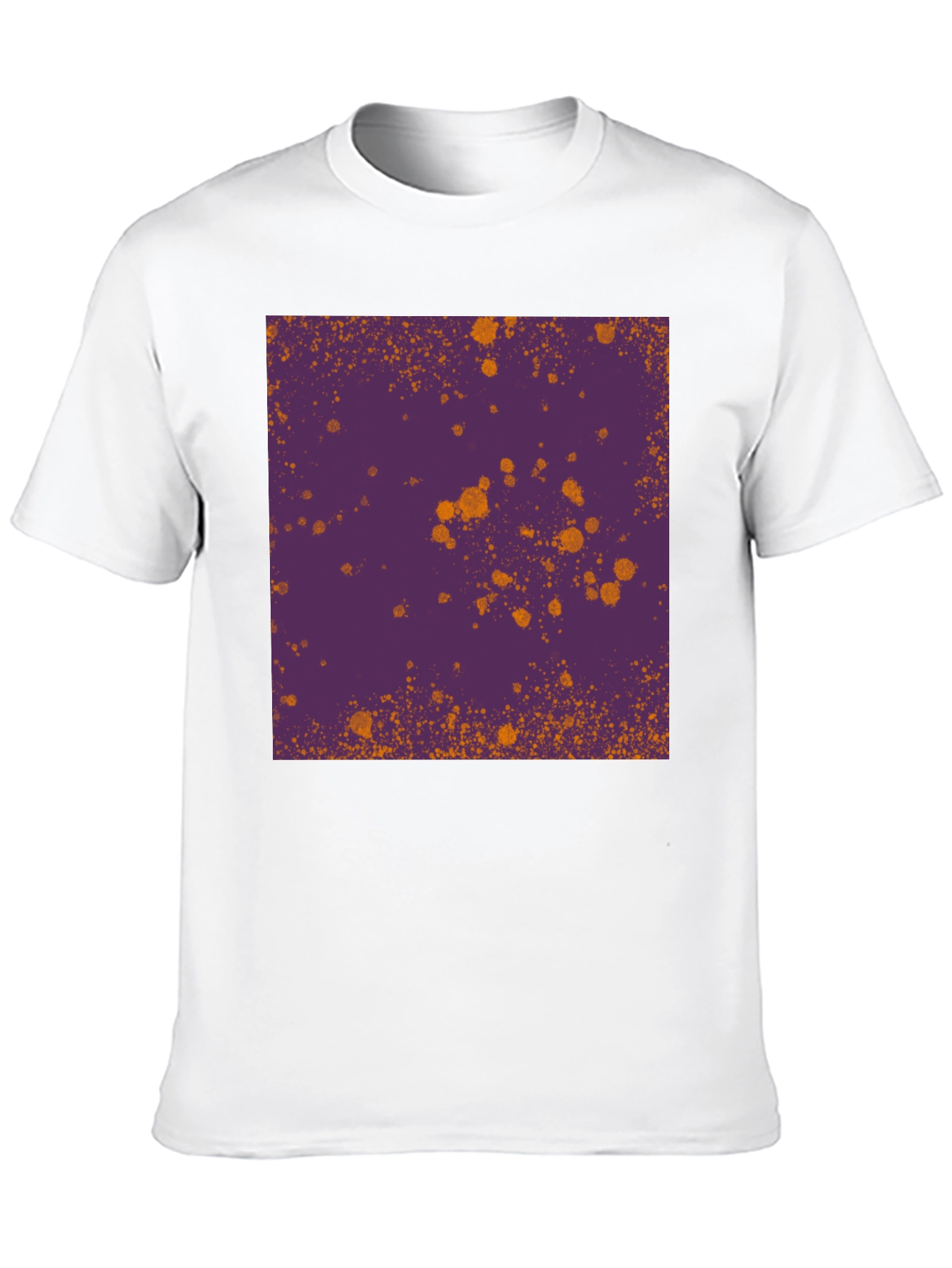 Black T-Shirt with Abstract Splatter Design