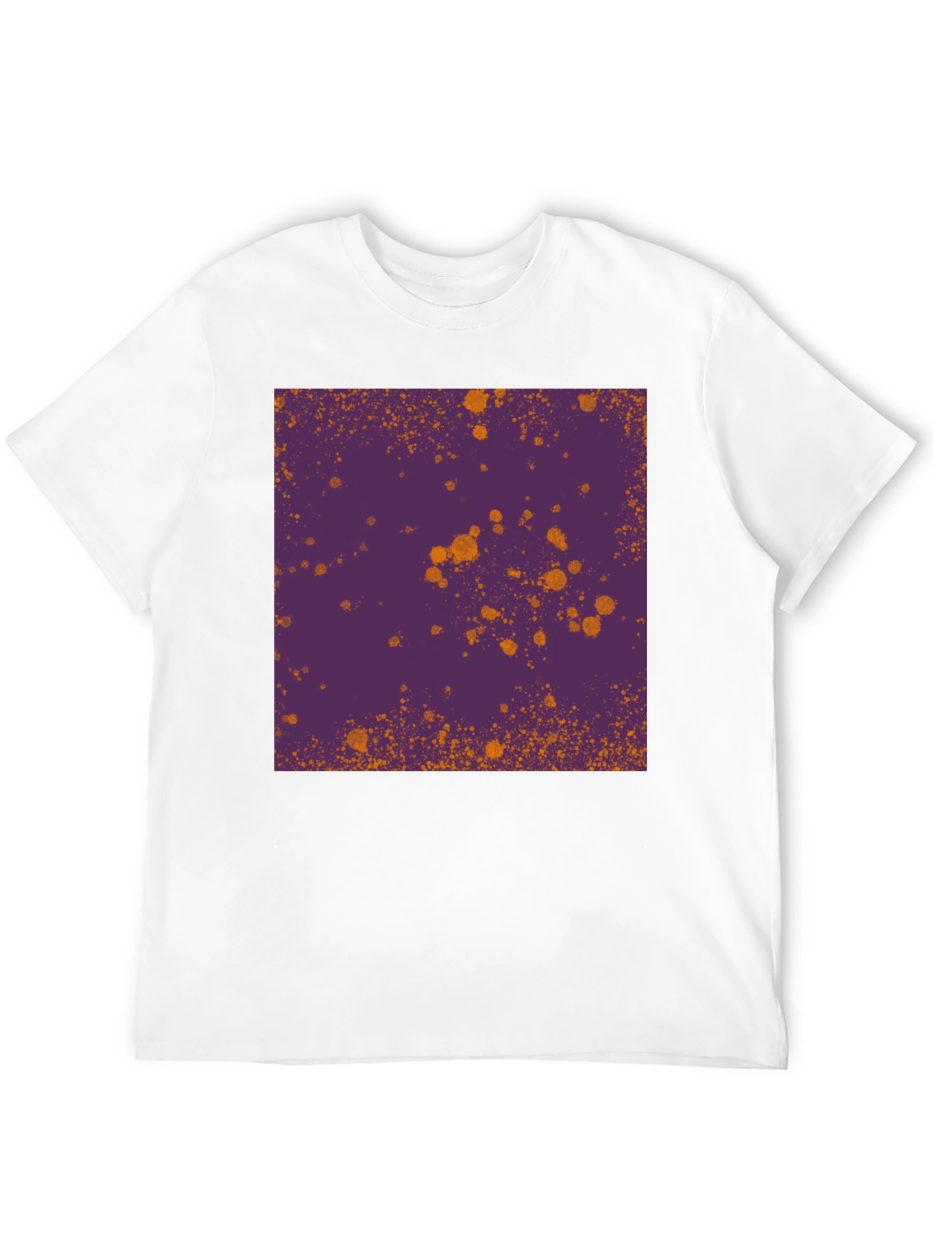 Black T-Shirt with Abstract Splatter Design