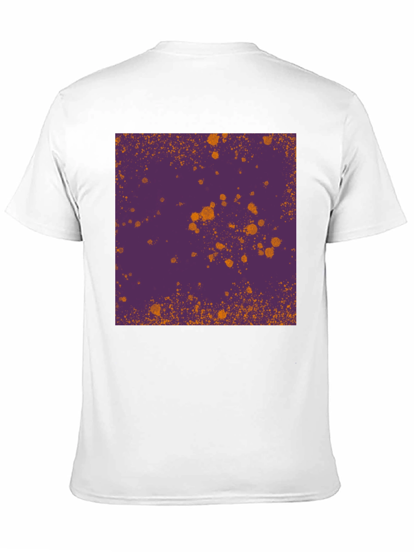 Black T-Shirt with Abstract Splatter Design