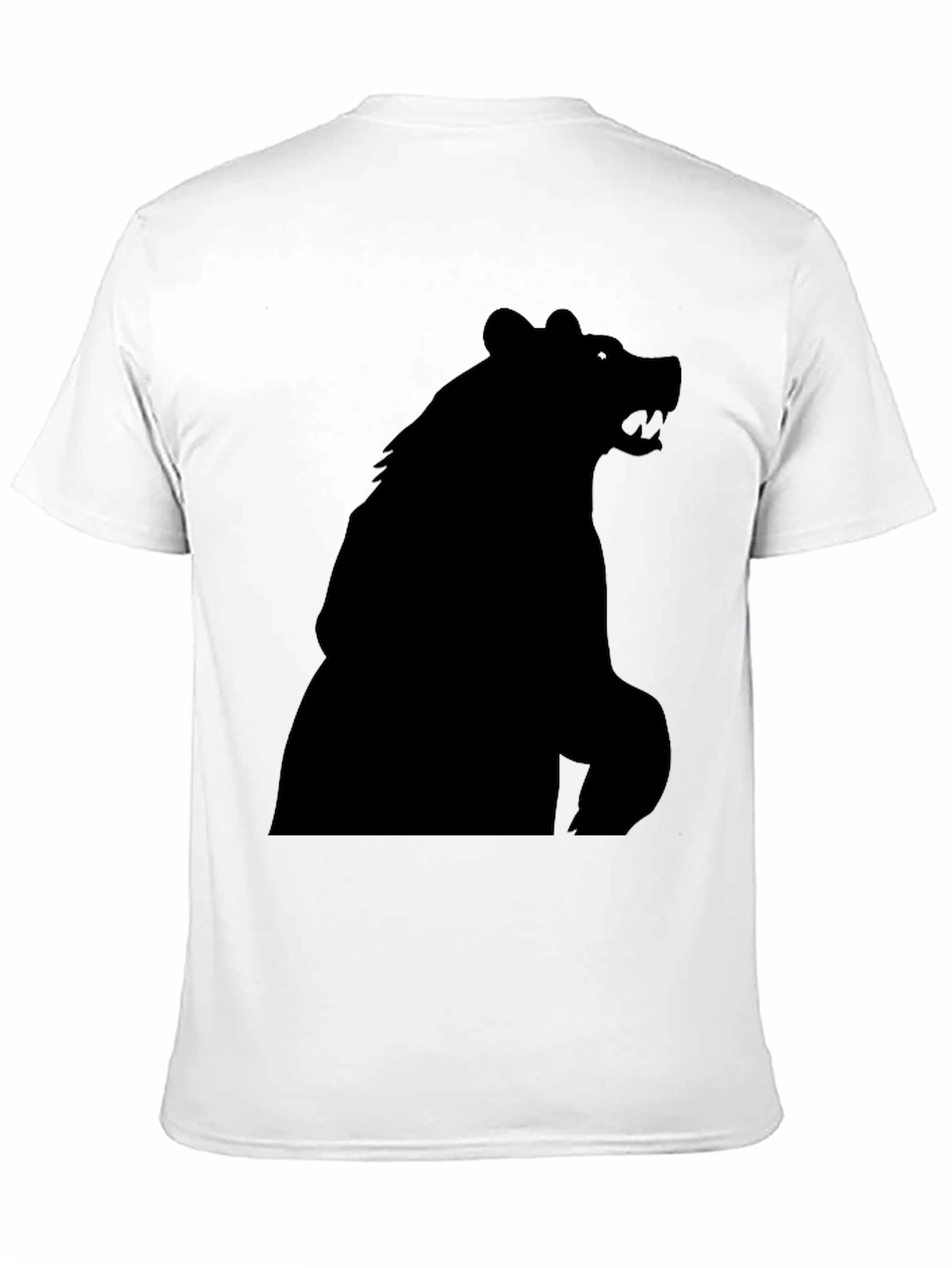 Black Bear Silhouette Graphic Tee - Mens Fashion
