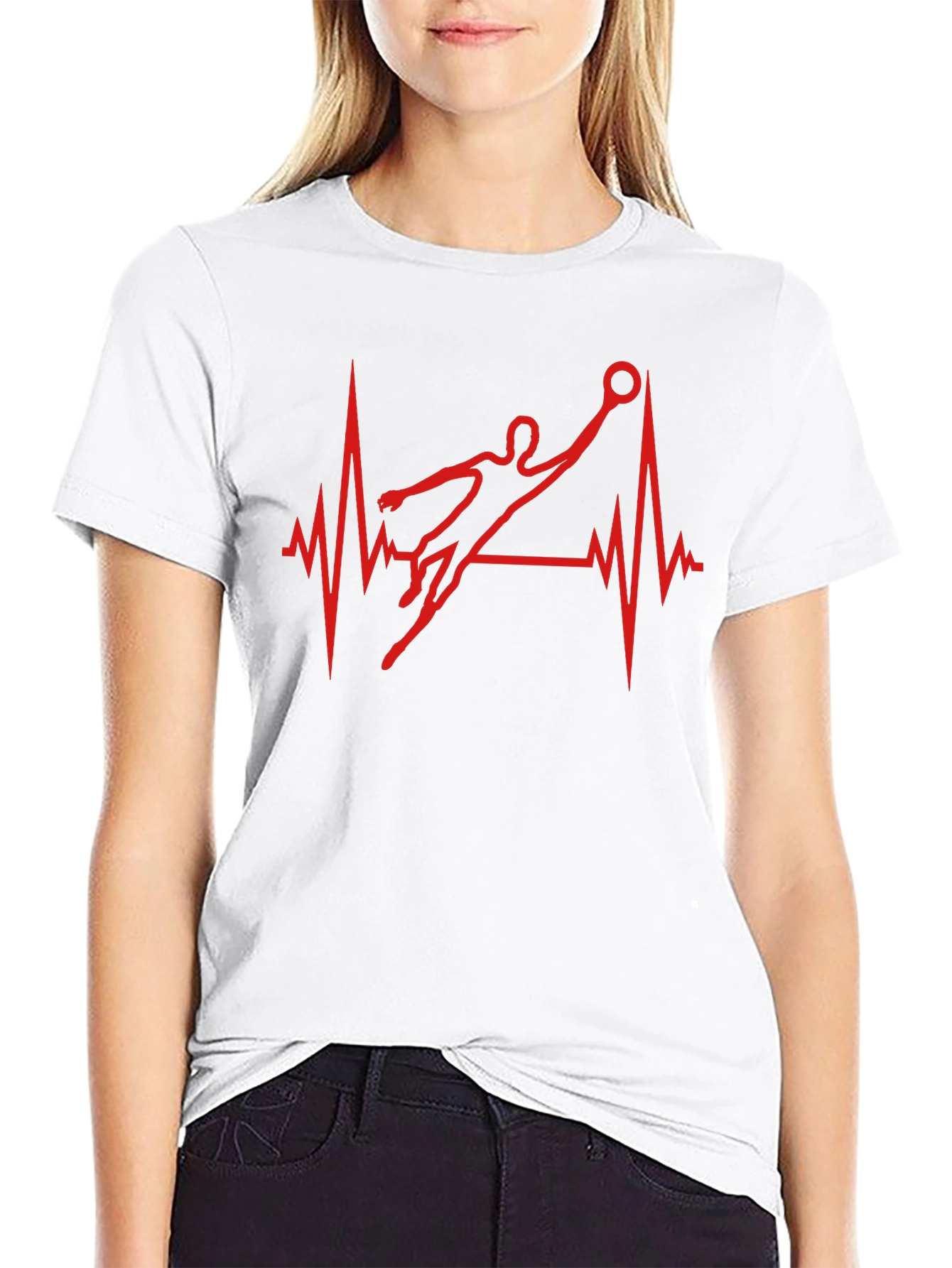 Handball Heartbeat T-Shirt - Passionate Player Tee