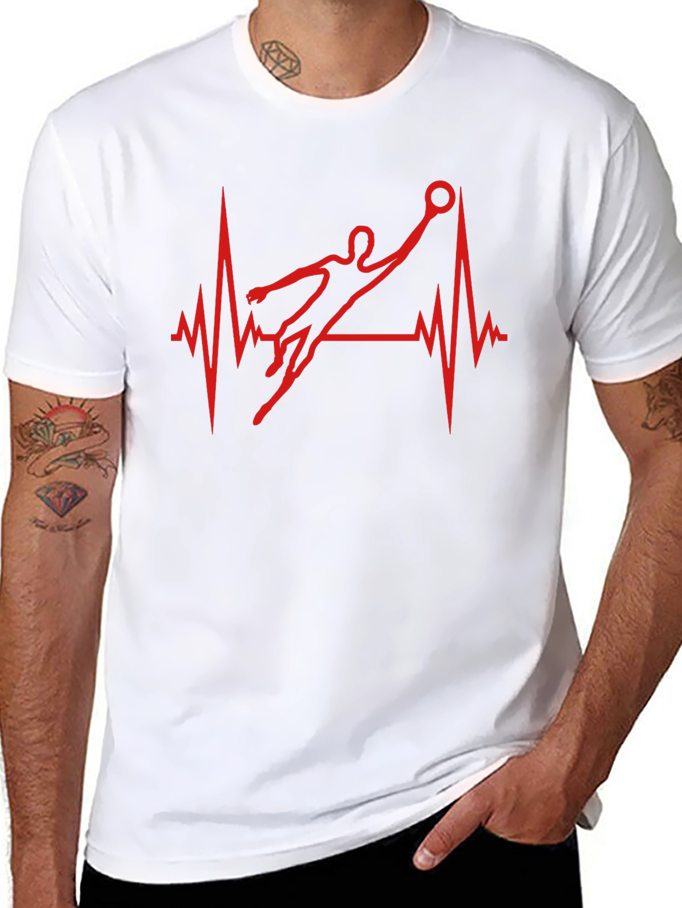 Handball Heartbeat T-Shirt - Passionate Player Tee