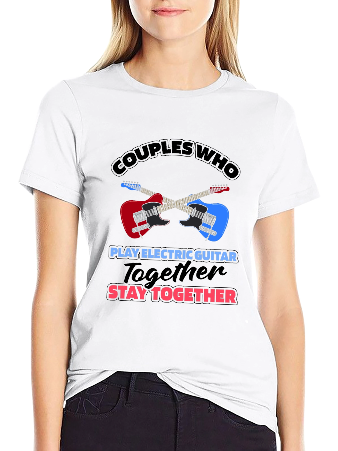 Couples Electric Guitar T-Shirt - Stay Together