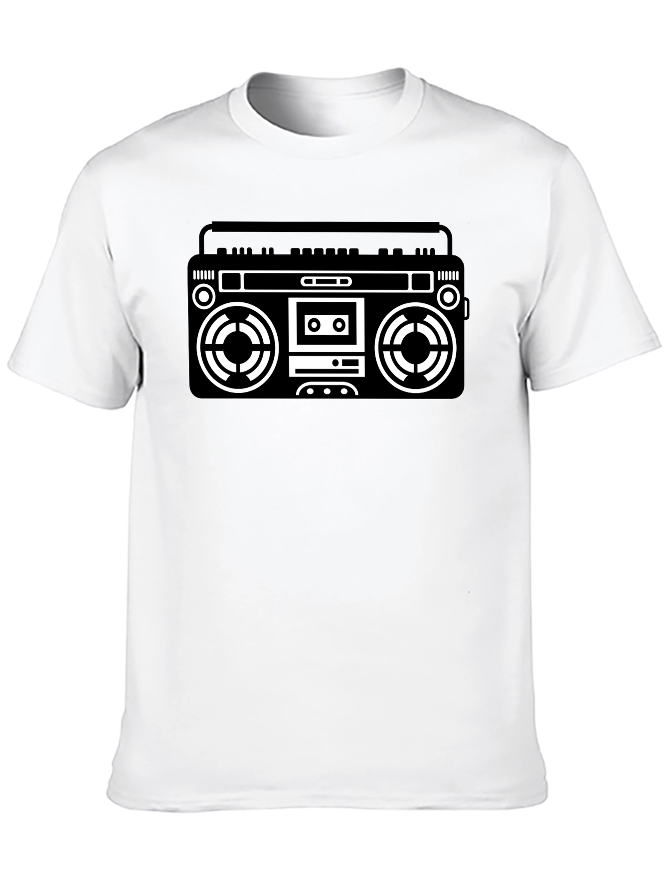 Retro Boombox Graphic Tee - Classic Cool