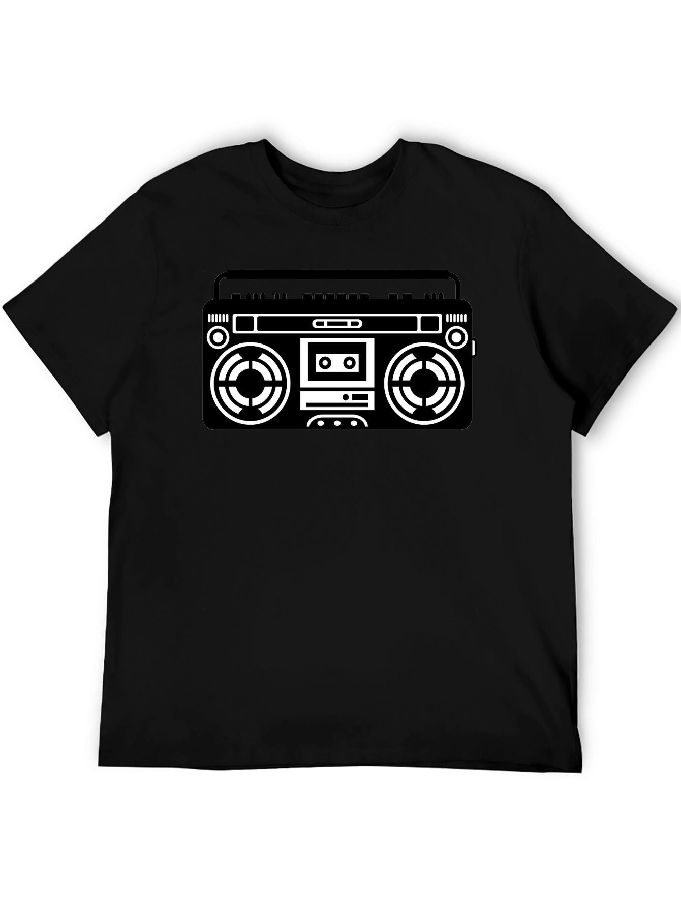 Retro Boombox Graphic Tee - Classic Cool