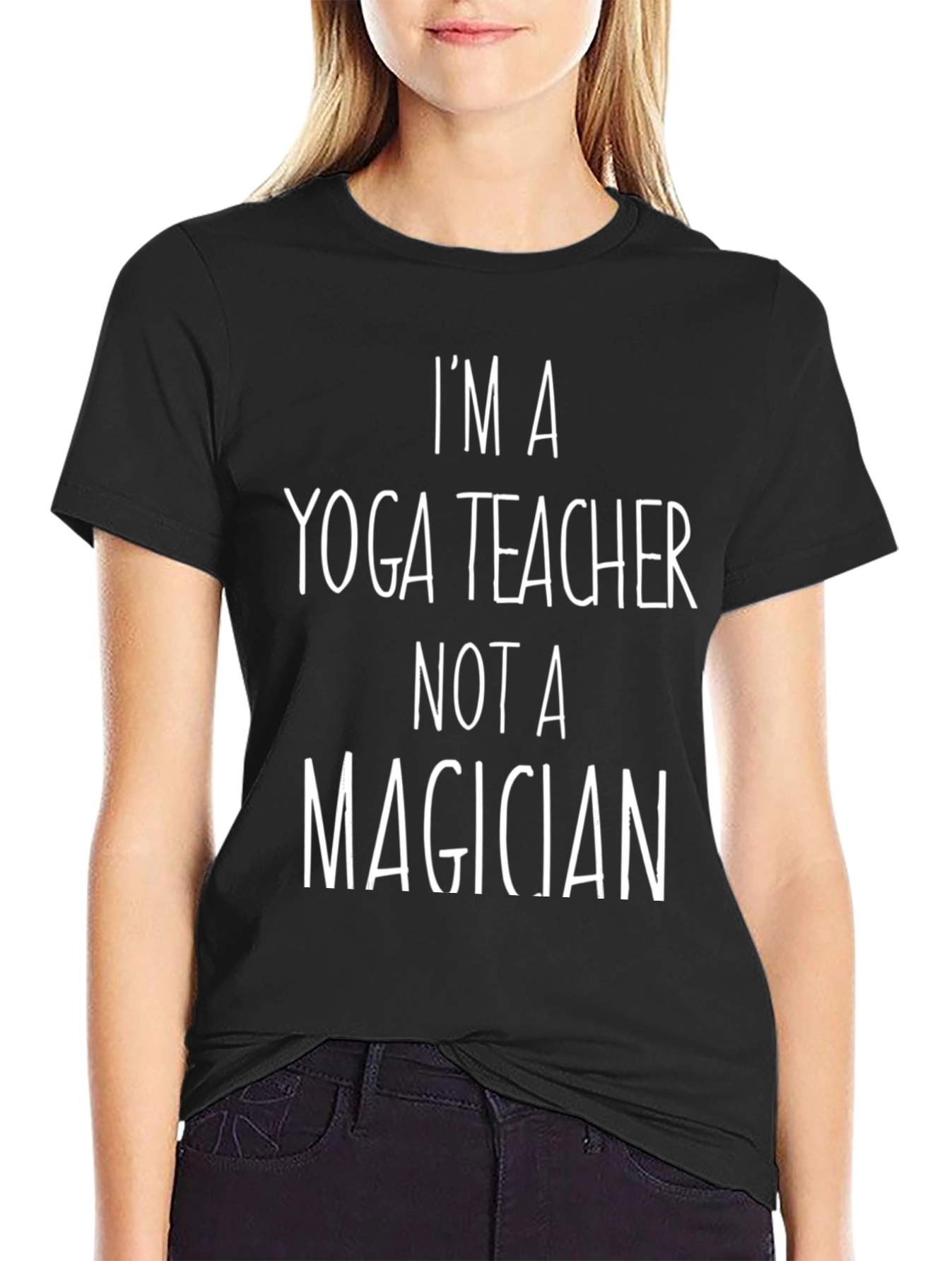 Yoga Teacher T-Shirt - Not A Magician Funny Tee
