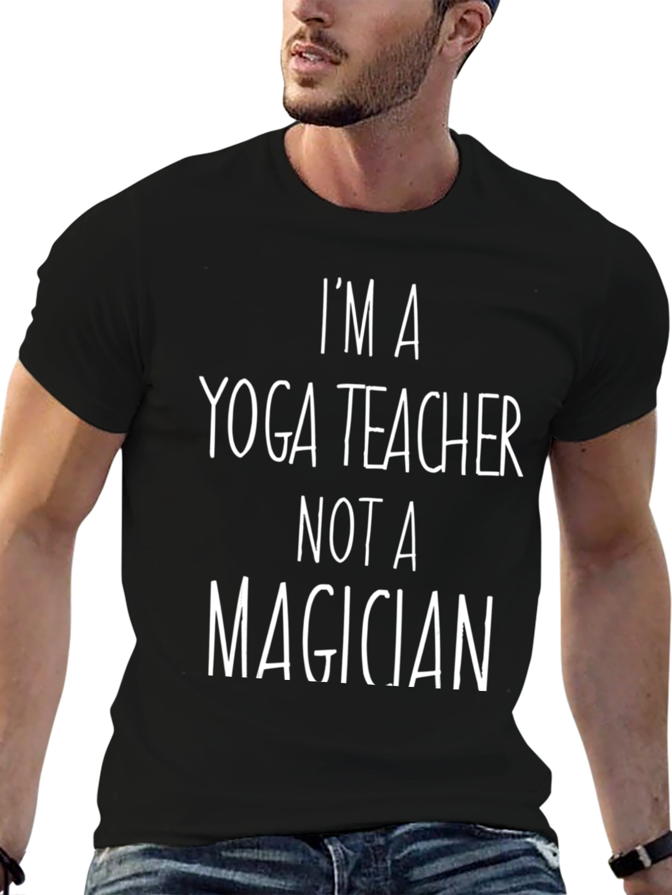 Yoga Teacher T-Shirt - Not A Magician Funny Tee