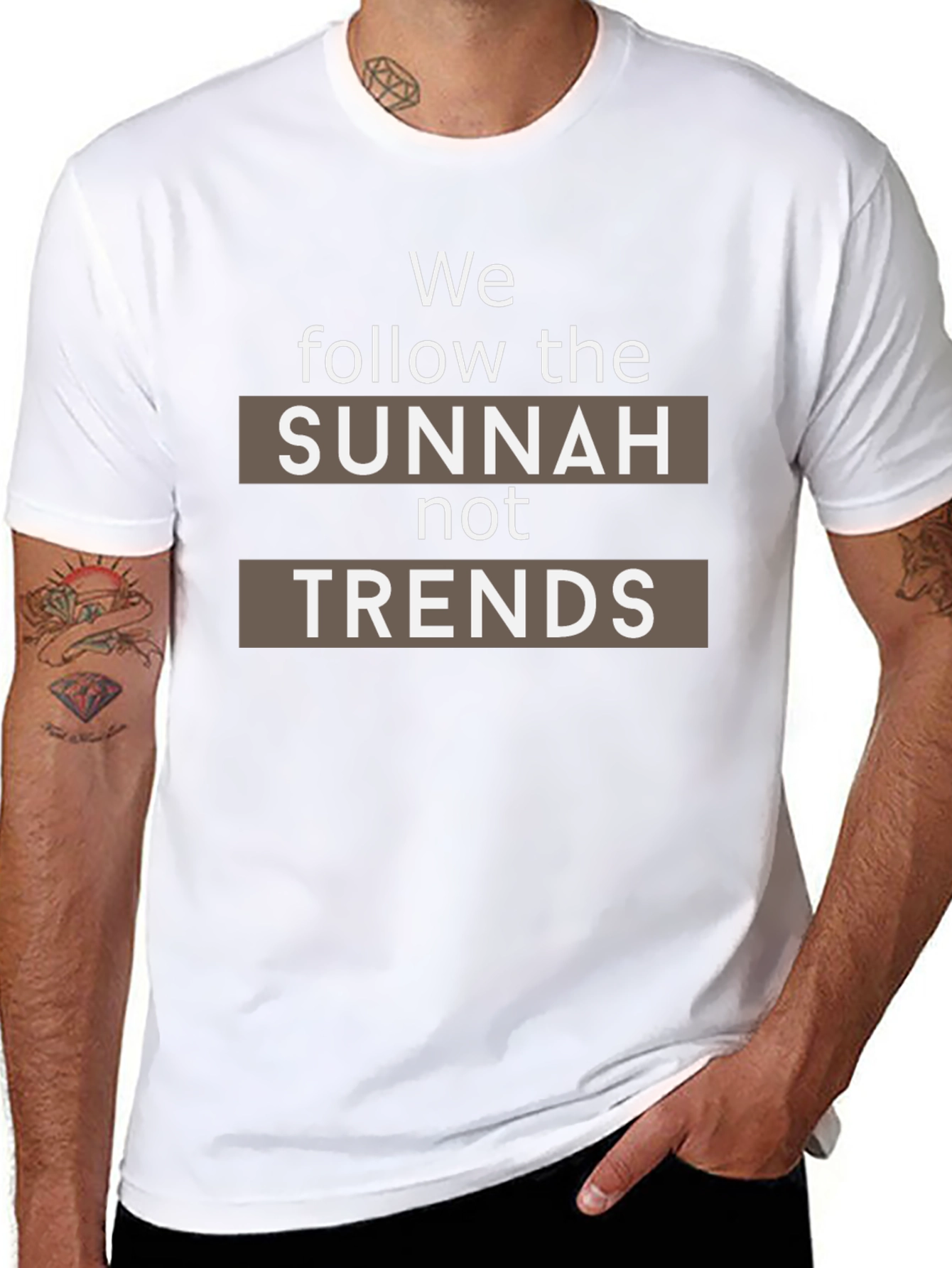 Sunnah Not Trends Black T-Shirt - Muslim Islamic Apparel