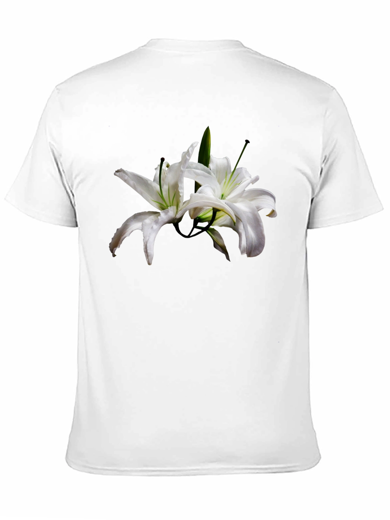 Floral Lily Black T-Shirt