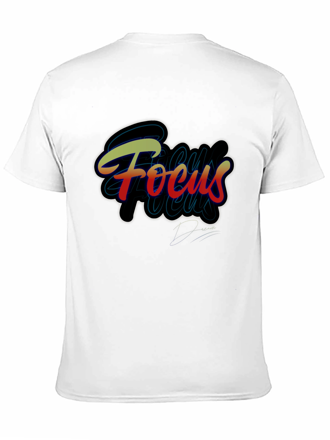 Focus Graphic Print Black Tee
