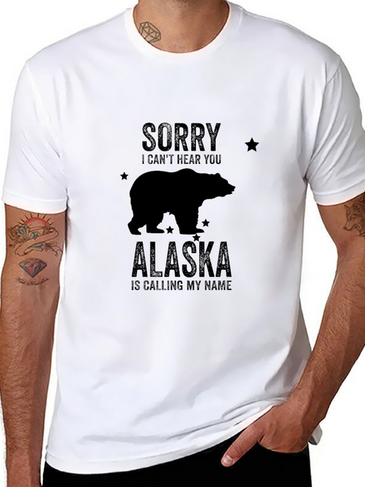 Alaska Calling Black Graphic T-Shirt
