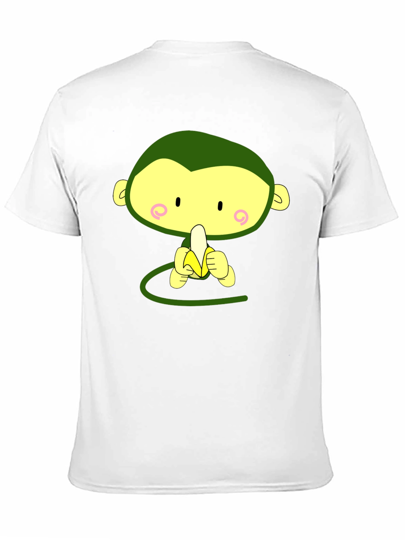 Cute Monkey Eating Banana Graphic Tee