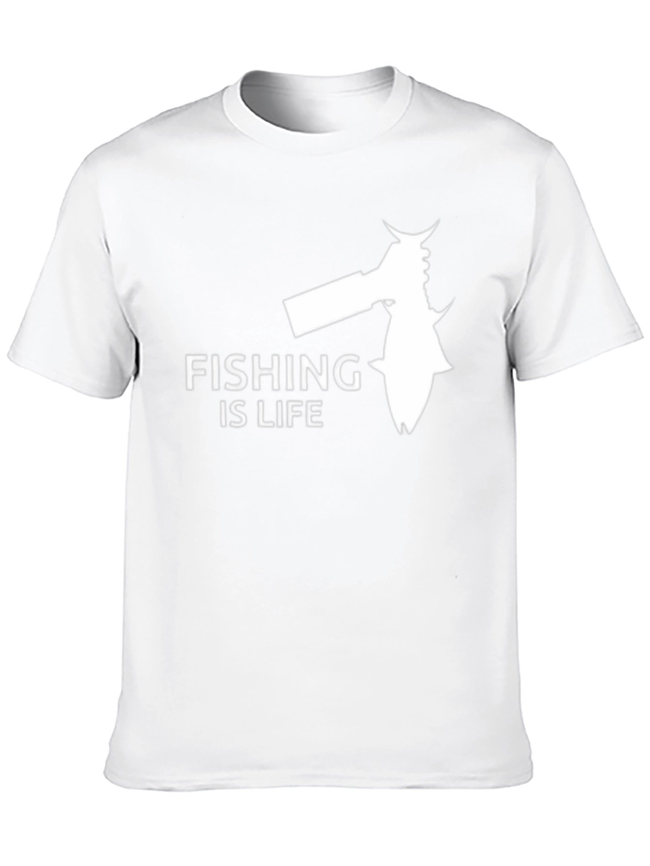 Fishing Is Life Graphic Tee - Black