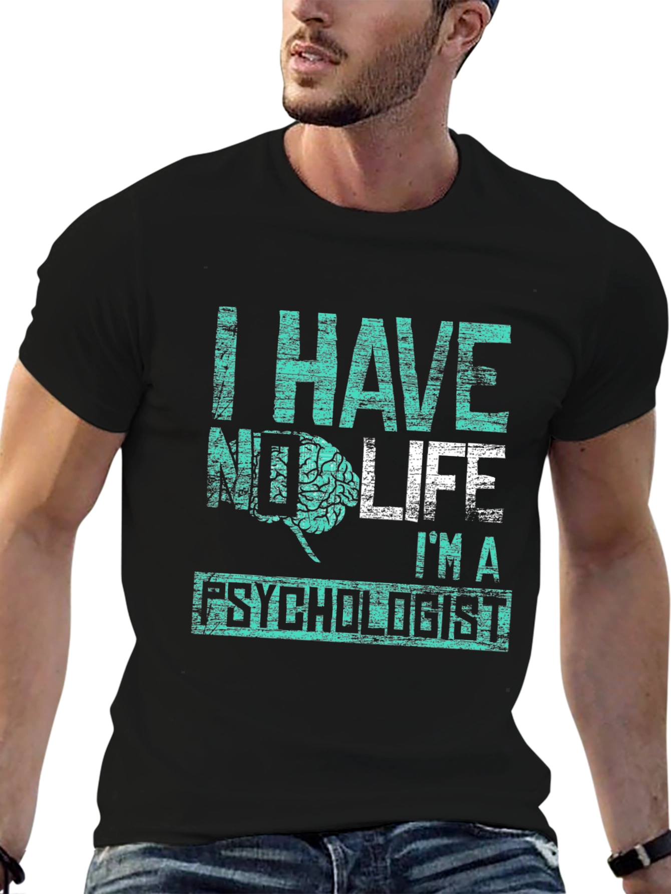 Psychologist Humor T-Shirt - No Life Brain Tee