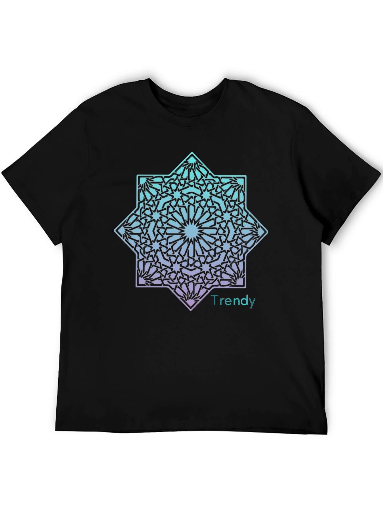 Trendy Geometric Star Graphic T-Shirt