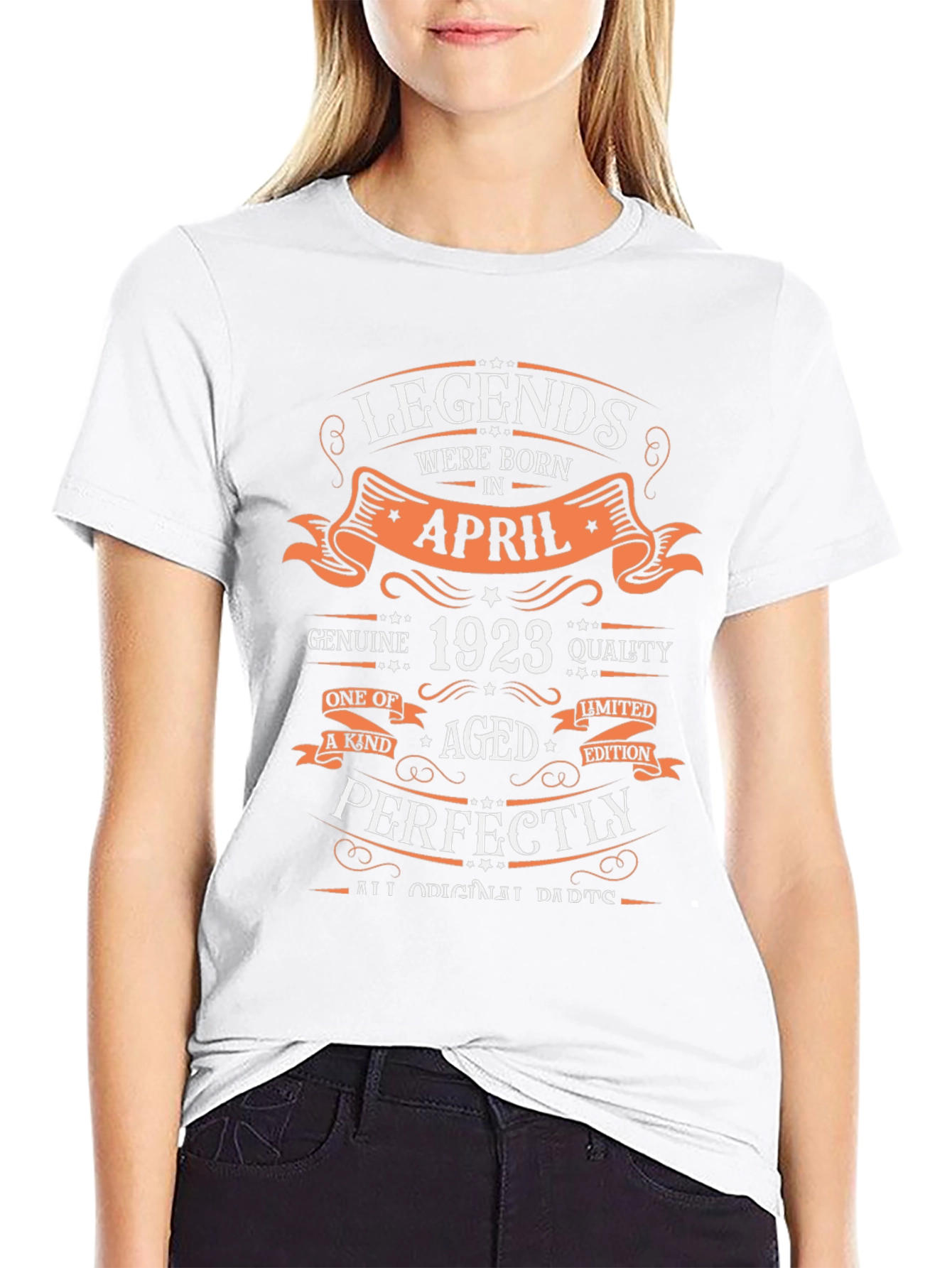 Legends Born in April 1923 Black T-Shirt