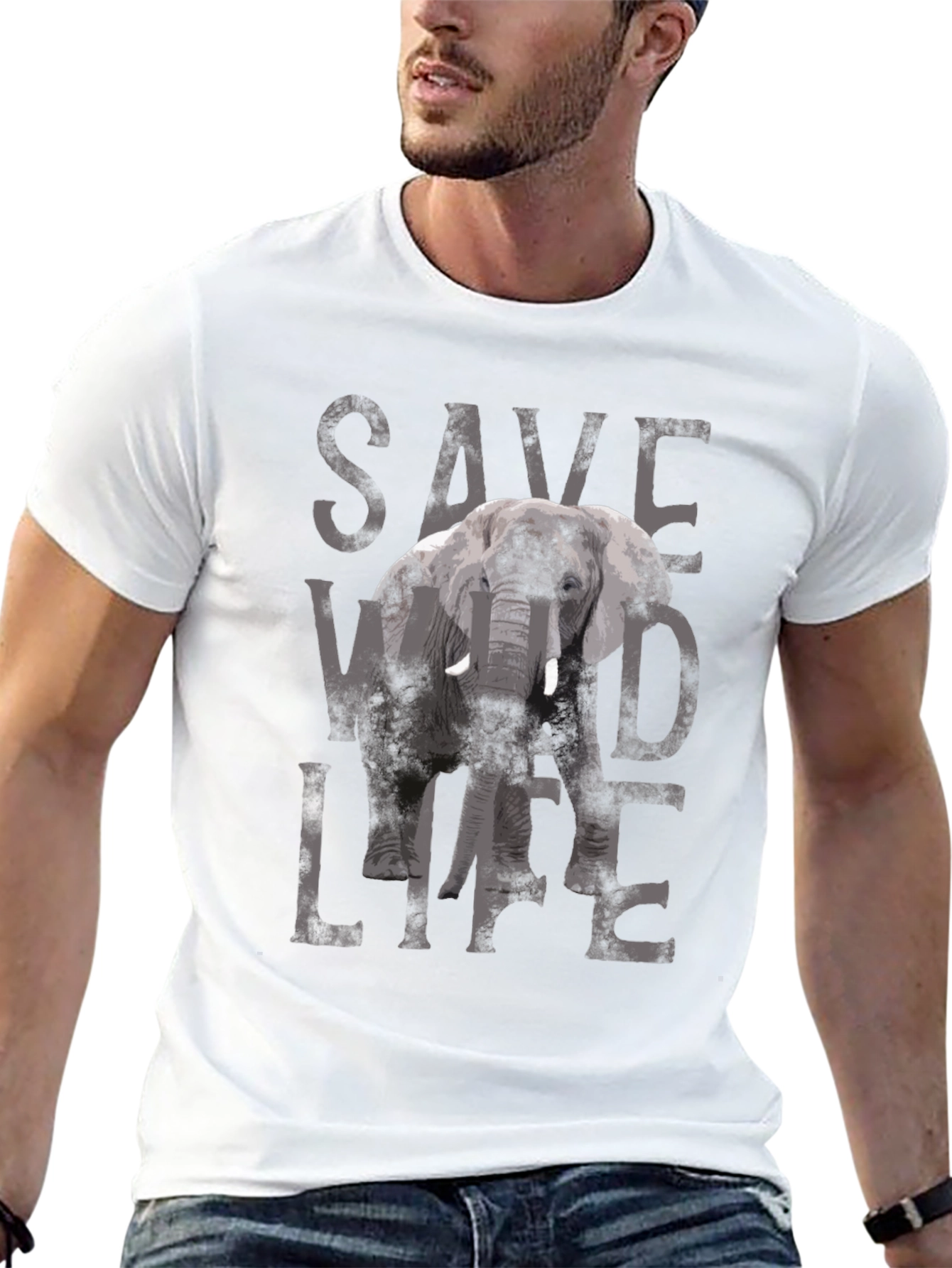 Save Wildlife Elephant Graphic Tee