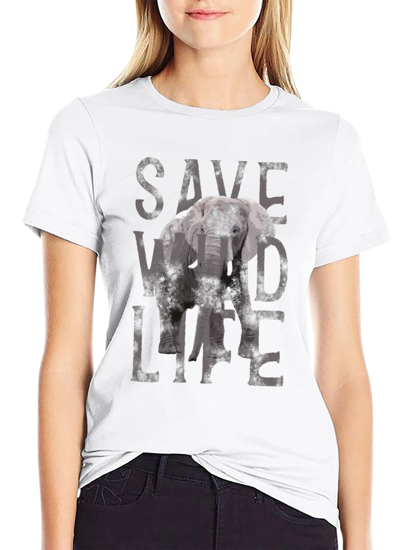 Save Wildlife Elephant Graphic Tee