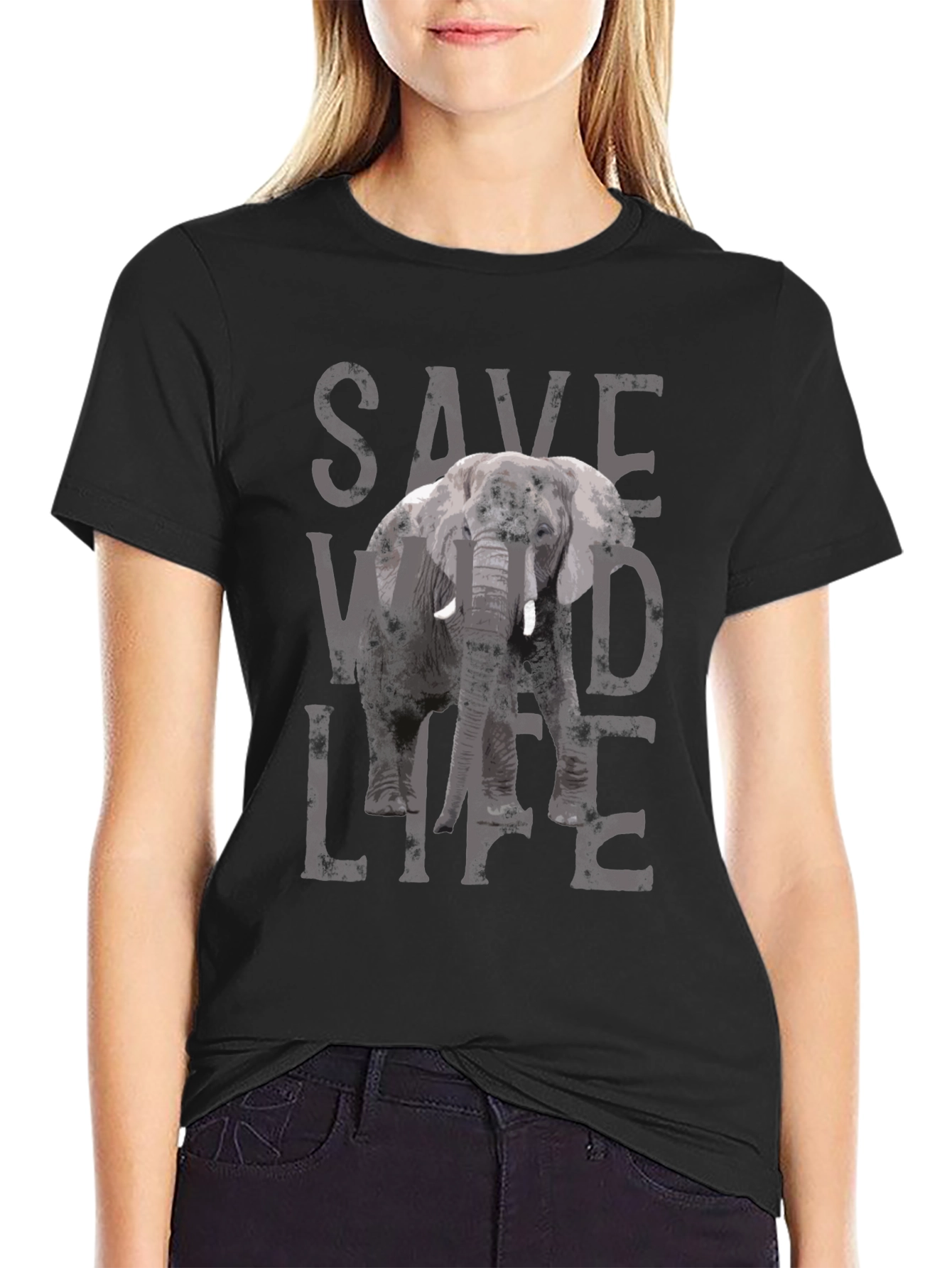 Save Wildlife Elephant Graphic Tee