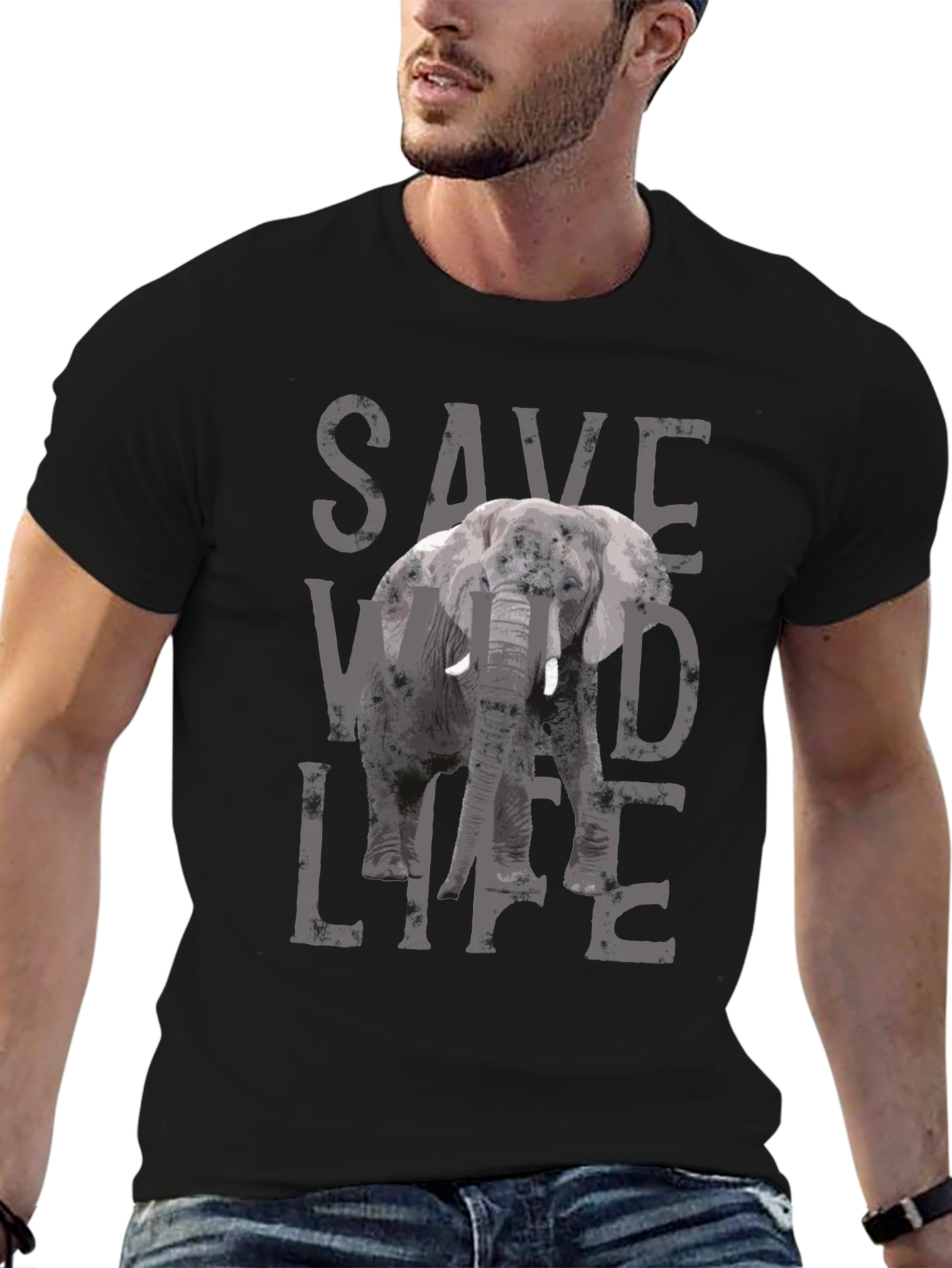 Save Wildlife Elephant Graphic Tee