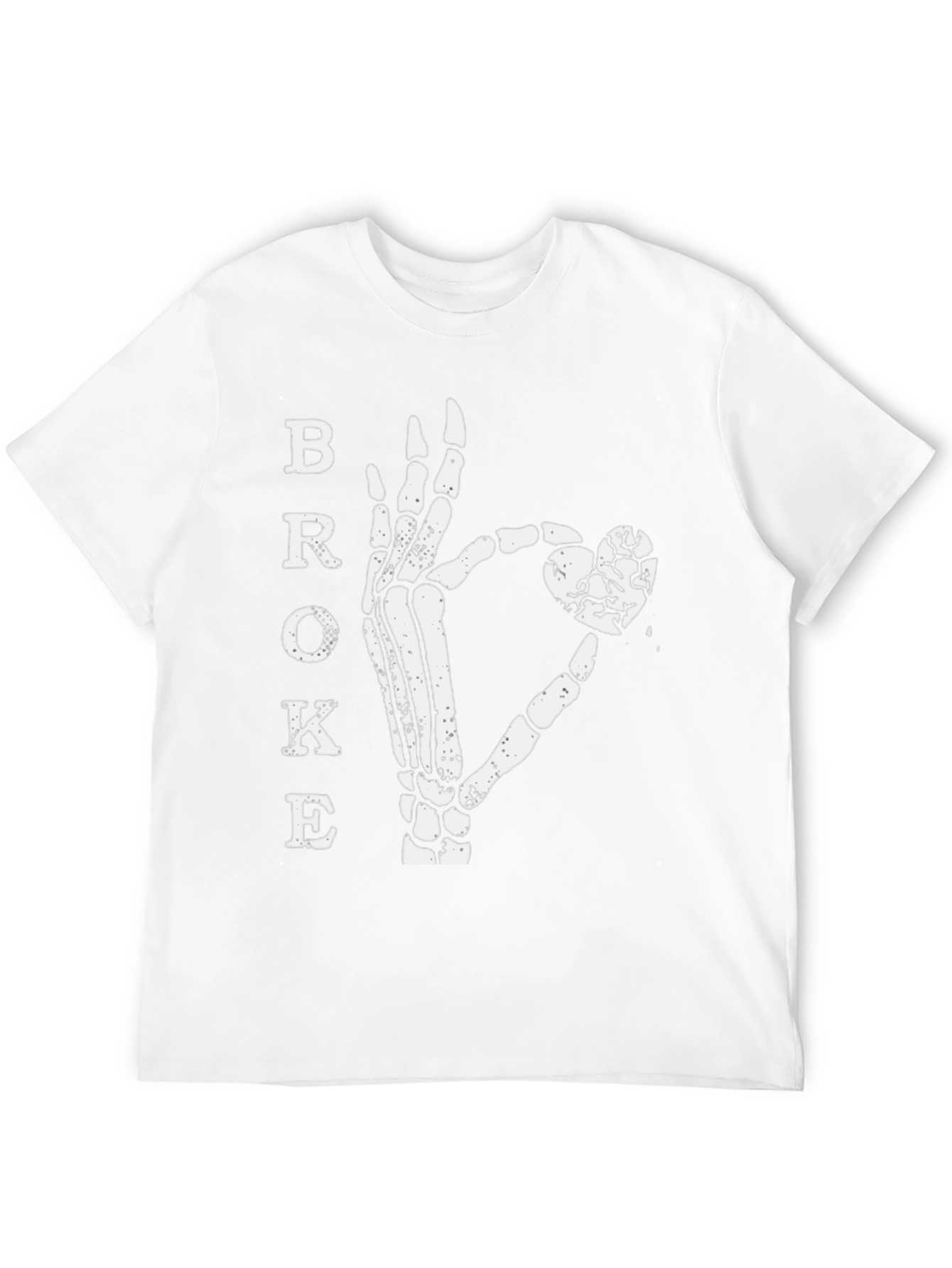 Broke Heart Skeleton Hand Graphic Tee